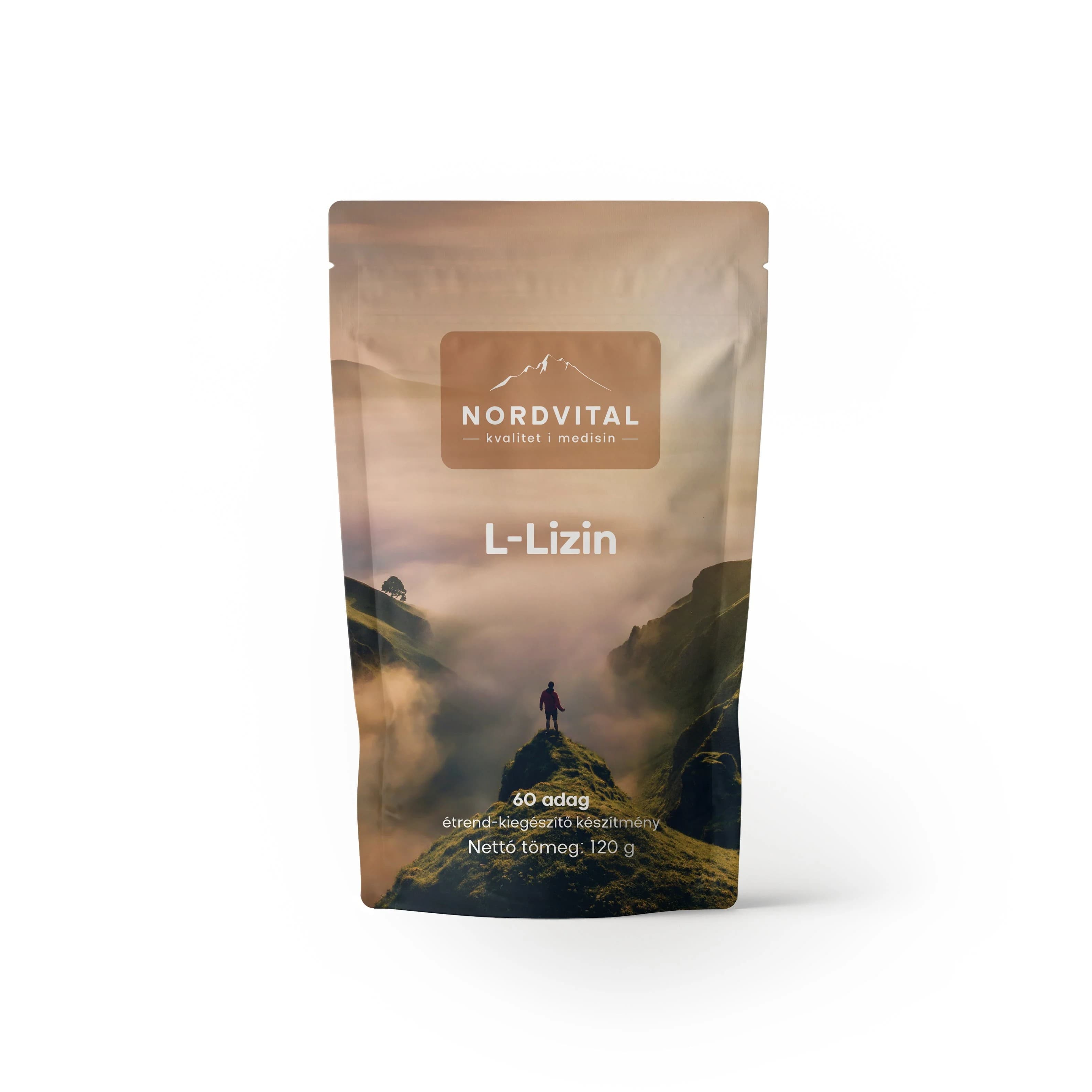 Nordvital l-lizín prášok 60 dávok 120 g