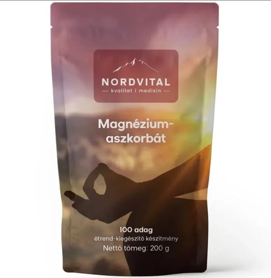 Nordvital magnézium-askorbat prášok 200 g