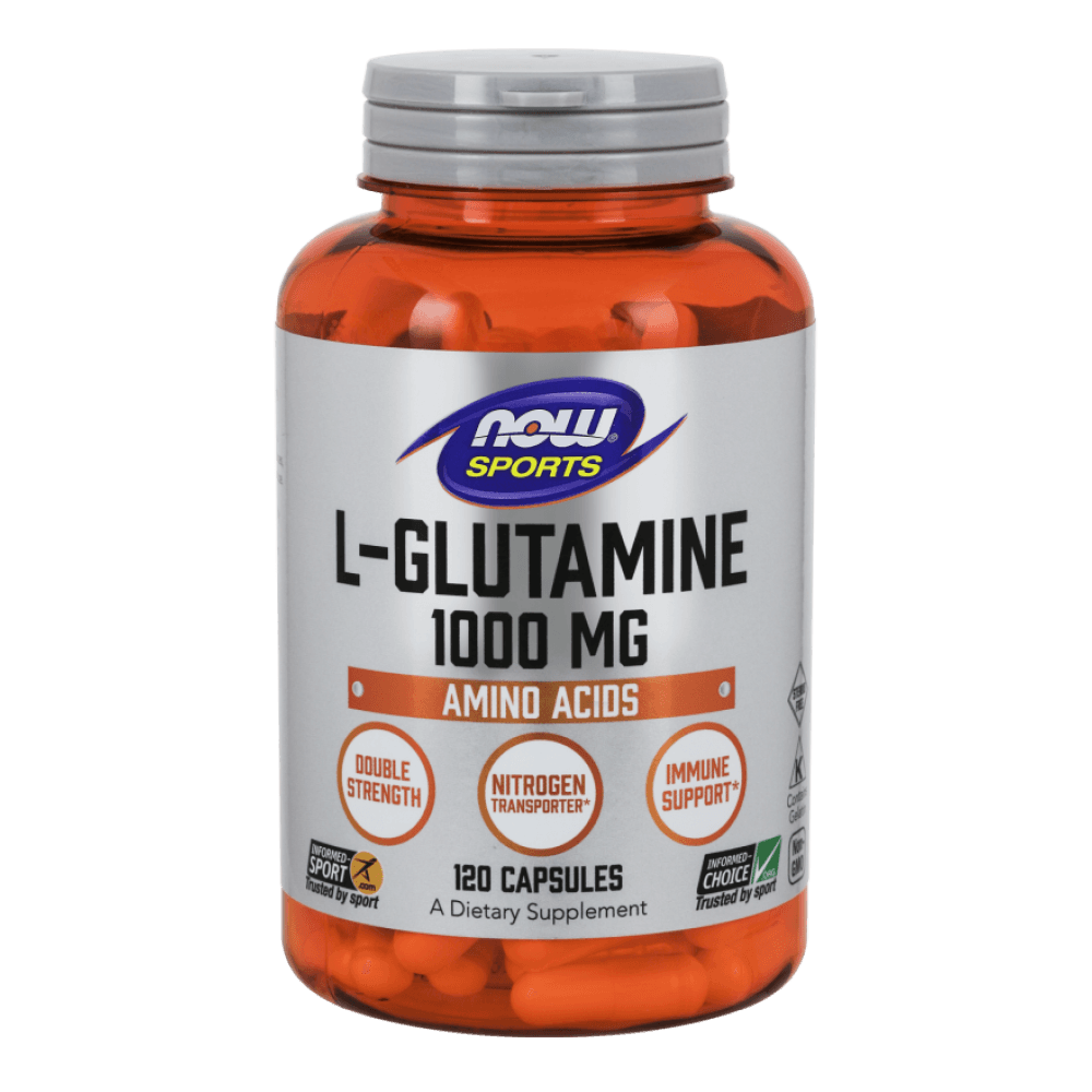 NOW Foods L-Glutamín dvojitá sila 1000 mg 120 vegánskych kapsúl - 38807