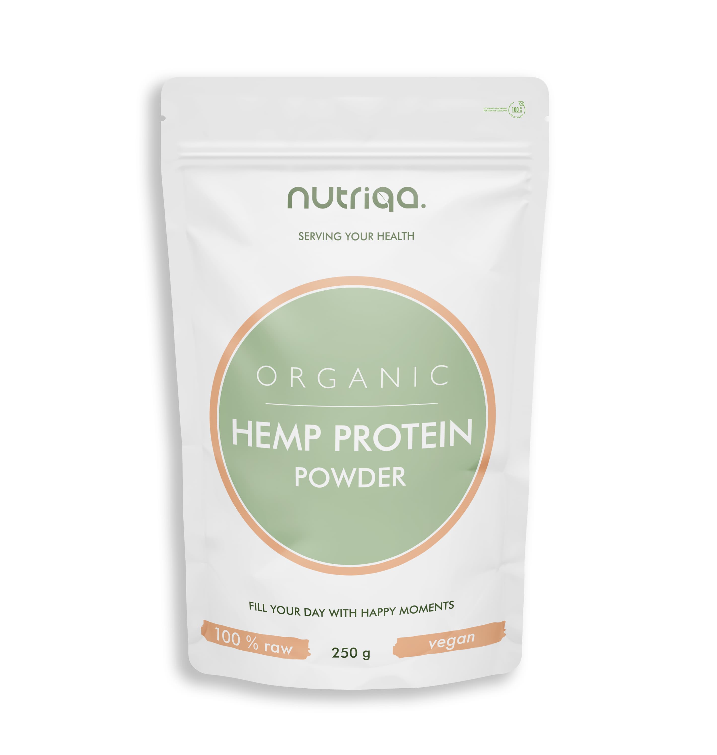 Nutriqa organický bio konopný proteínový prášok 250 g