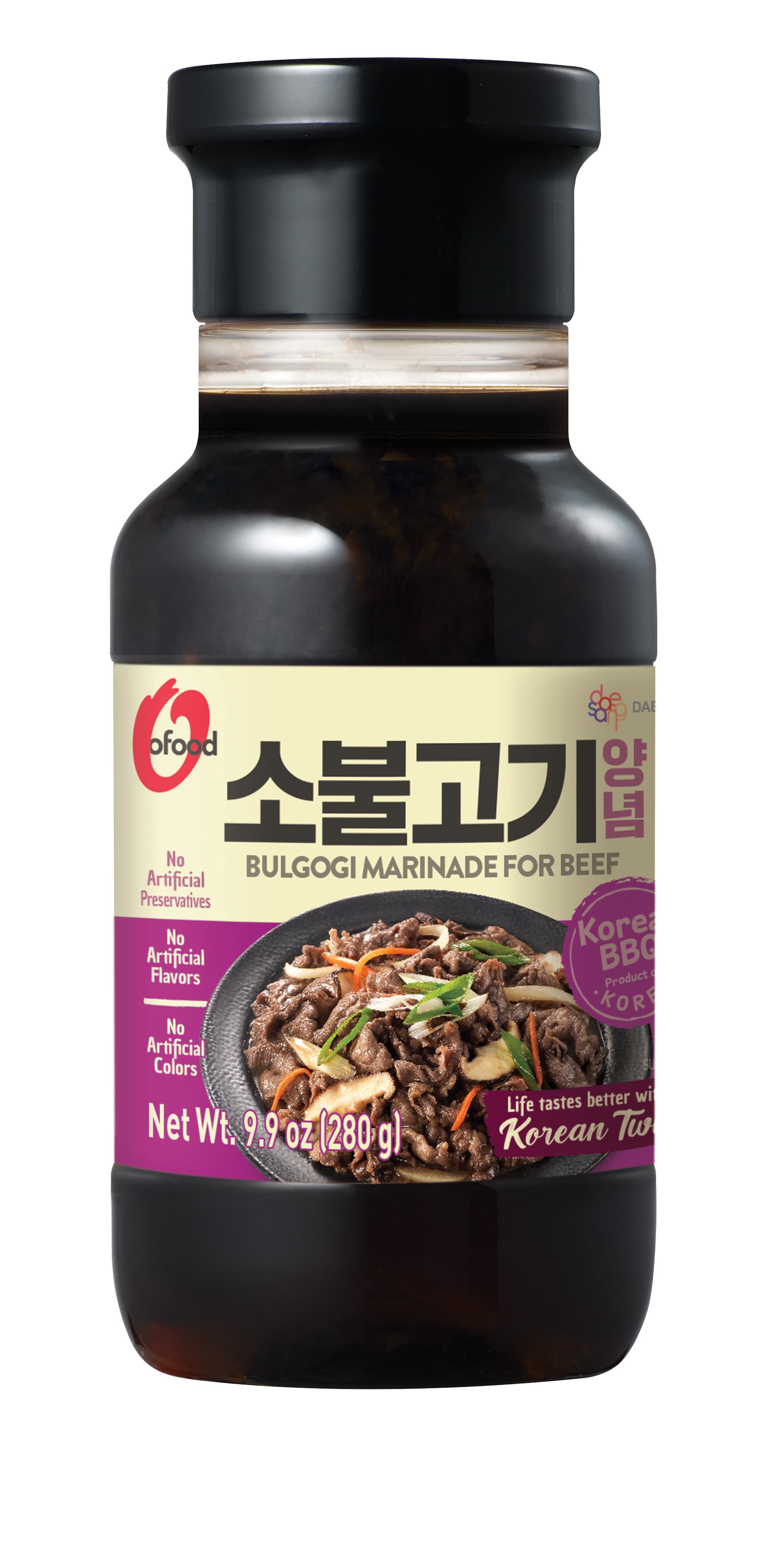 O`Food kórejská BBQ bulgogi marináda na hovädzie mäso 280 g