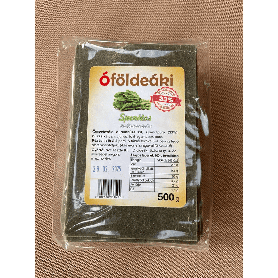 Óföldeáki špenátové lasagne 500 g