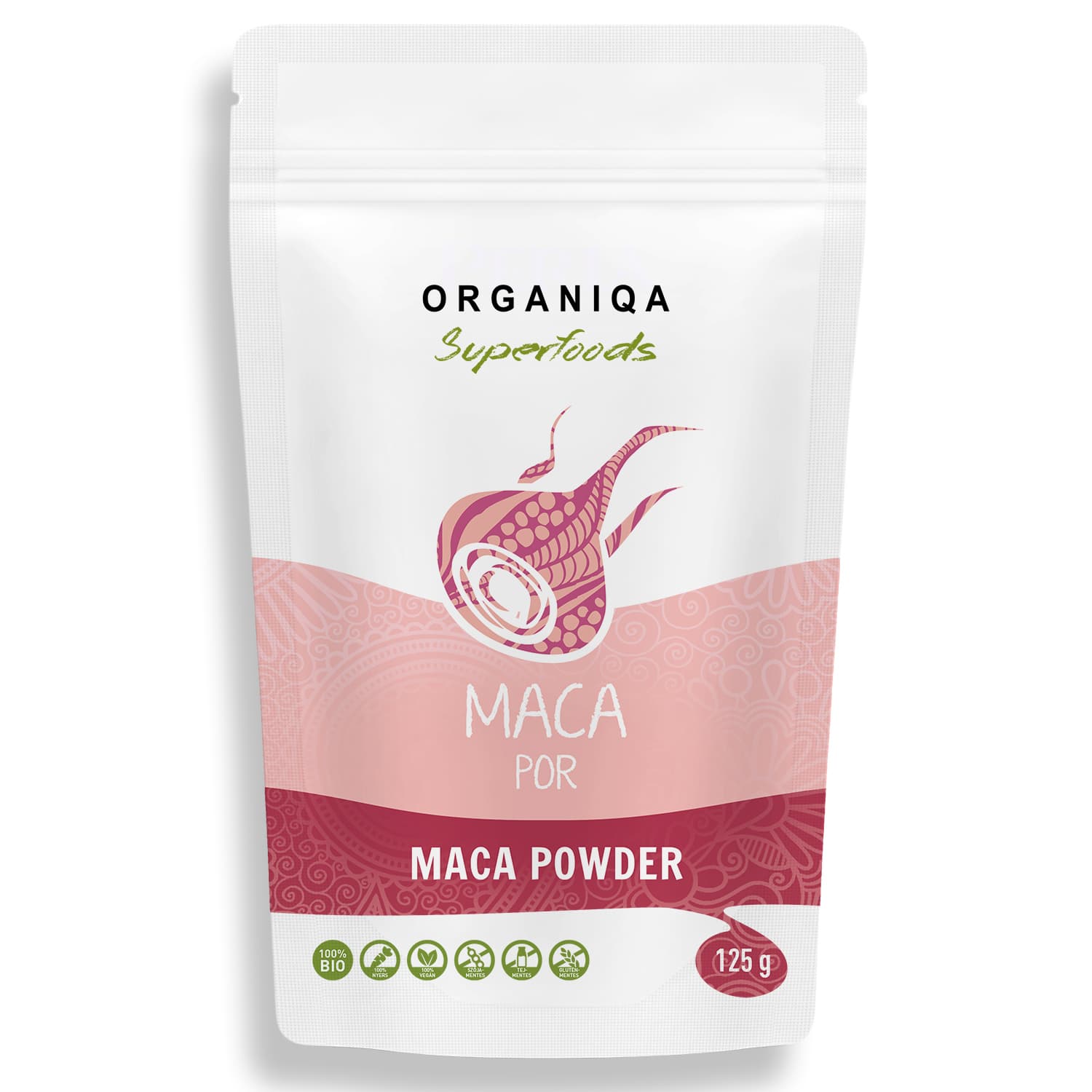 Organiqa Superfoods Bio Maca: Surový prášok pre vitalitu 125 g - 48127