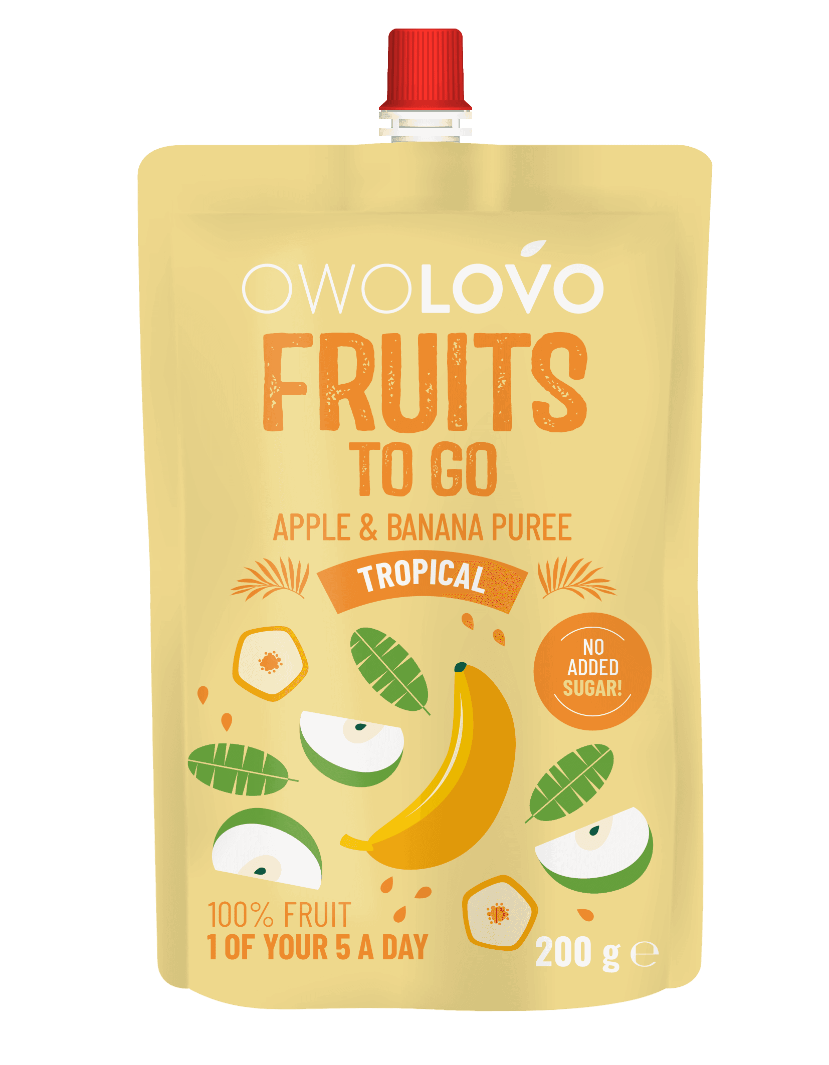 Owolovo tropický banánovo-jablkový pyré mus 200 g - 95938