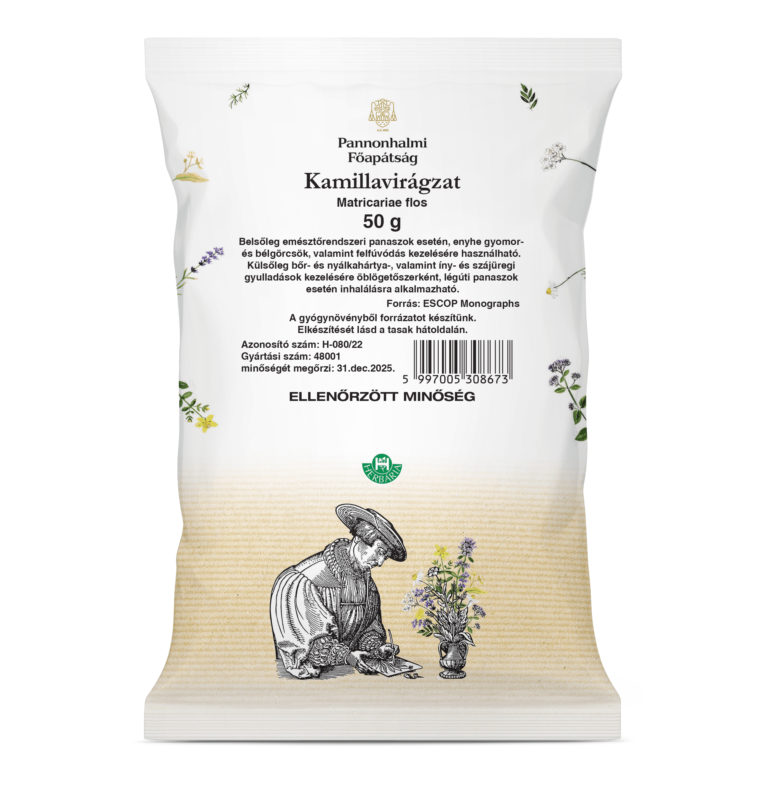 Pannonhalmská harmančeková kvetová čaj 50 g