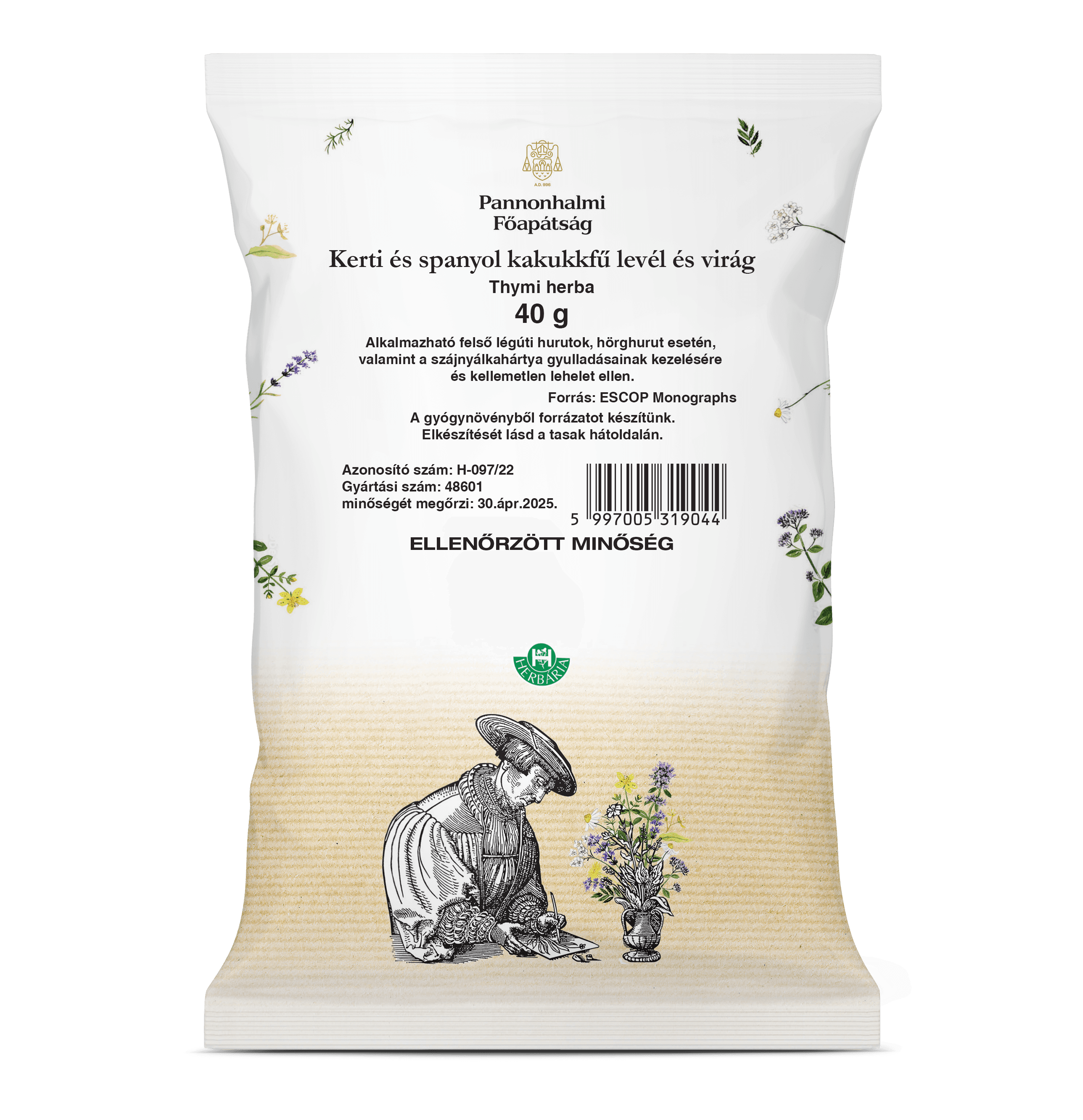 Pannonhalmský záhradný tymiánový čaj 40 g