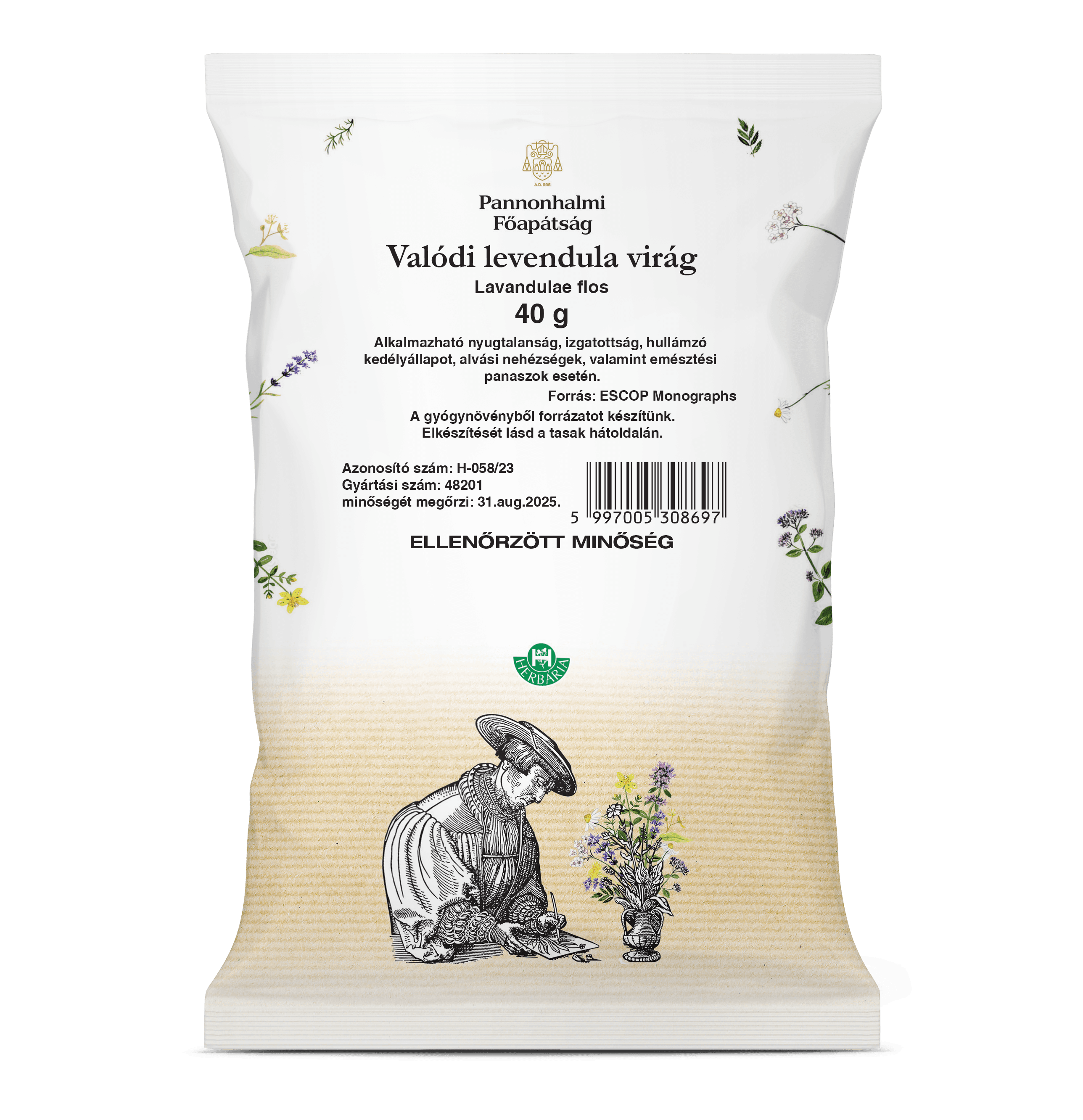 Pannonhalmský levanduľový kvetový čaj 40 g