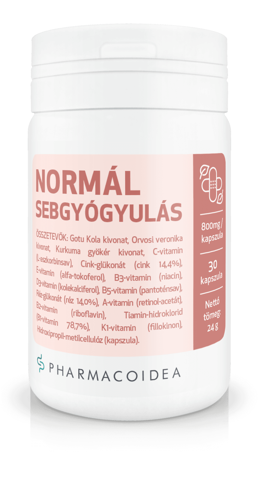 Pharmacoidea normál hojenie rán kapsula 30 ks