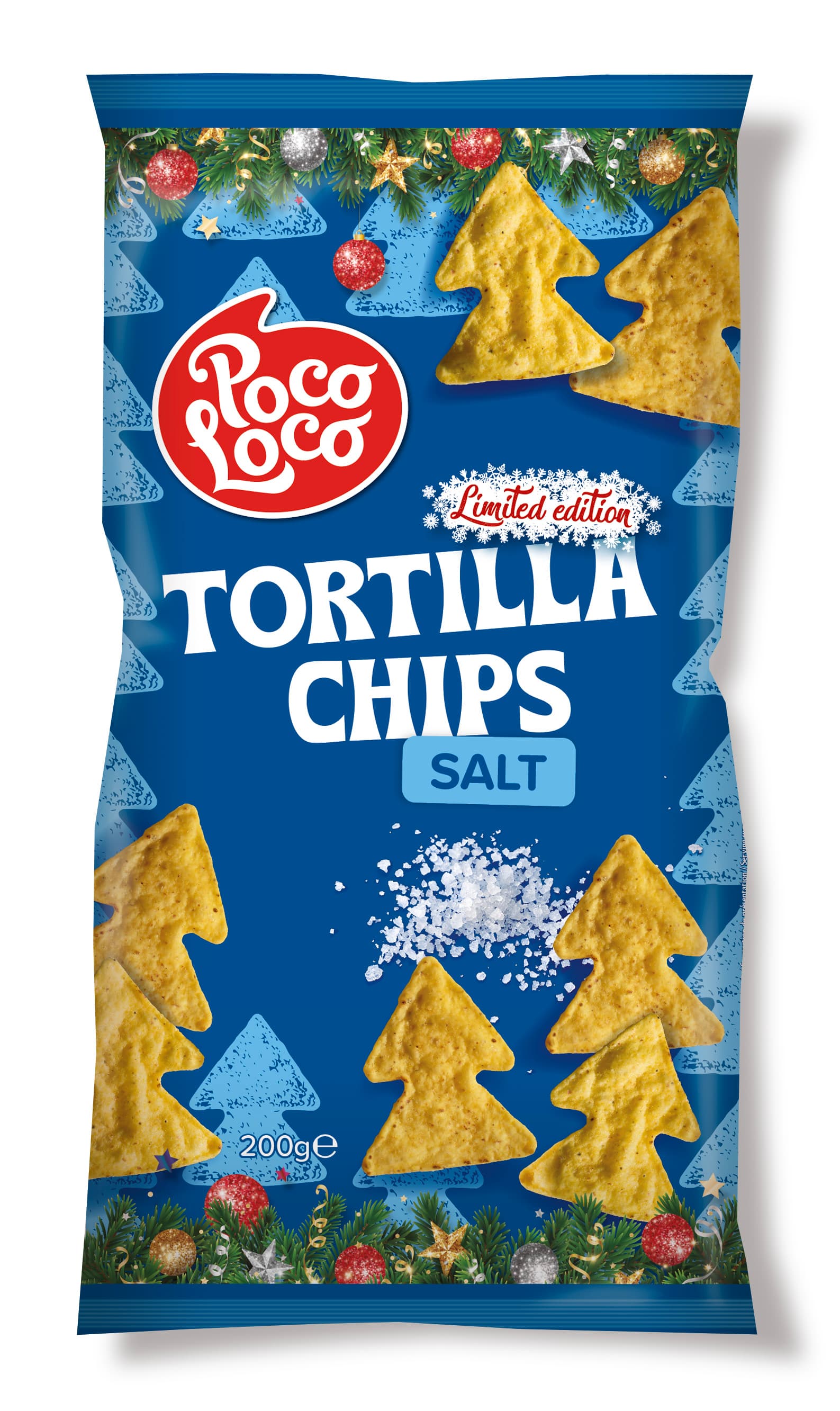 Poco Loco tortilla chips slané vianočné 200 g