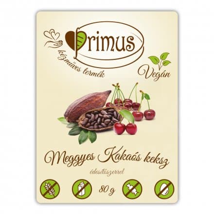 Primus Vegán Čerešňovo-Kakaové Sušienky 80 g - 57454