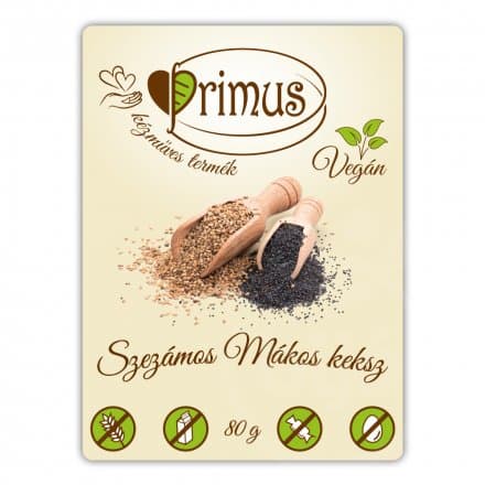 Primus vegán sezamovo-makový keks 80 g - 57448