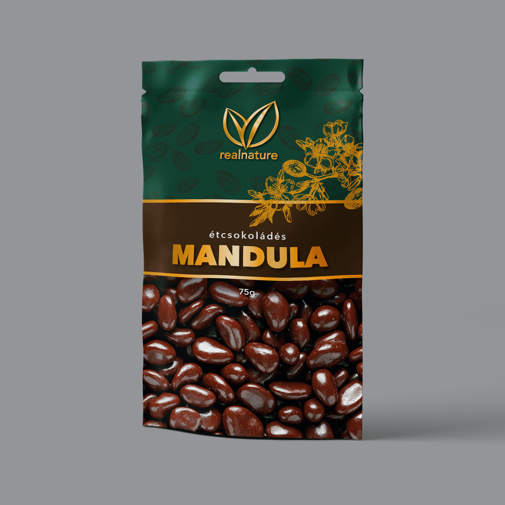Real Nature mandle v horkej čokoláde 75 g