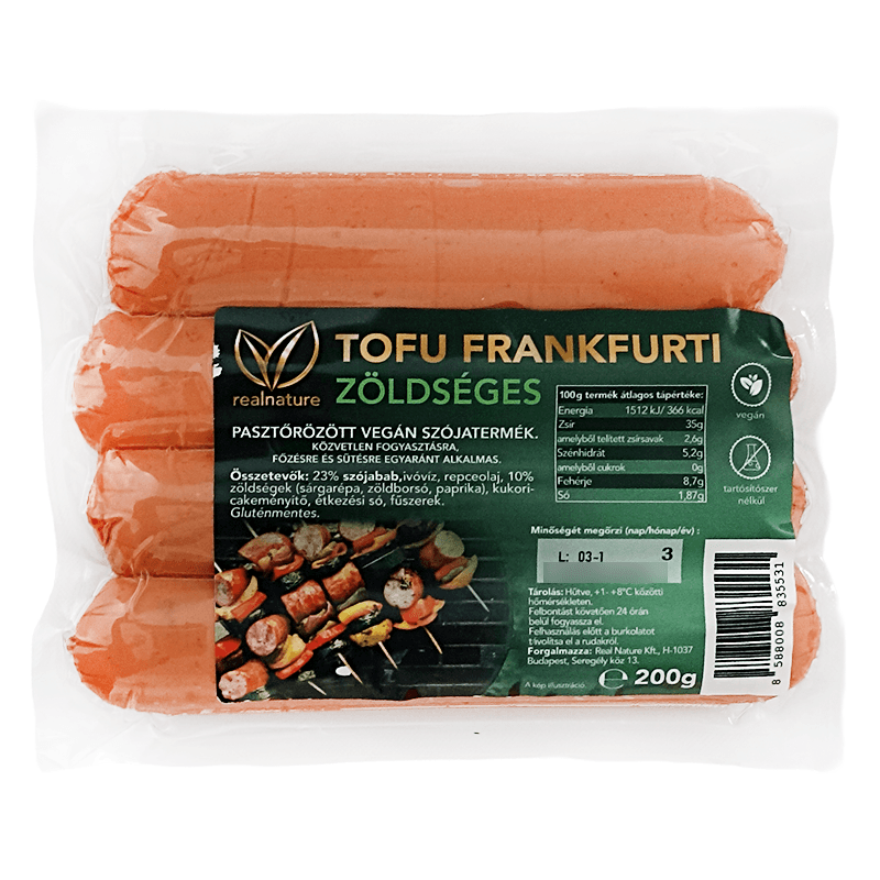 Real Nature tofu frankfurti zöldséges 200 g