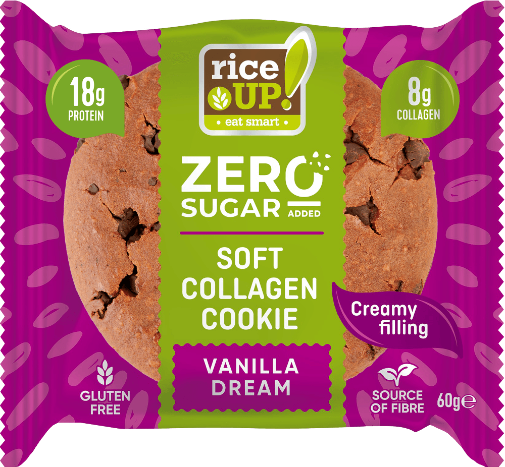 Rice Up zero kolagén, proteínové sušienky s príchuťou vanilky 60 g
