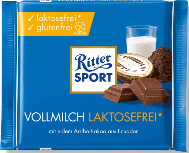 Ritter Sport bezlaktózová mäkká mliečna čokoláda 100 g