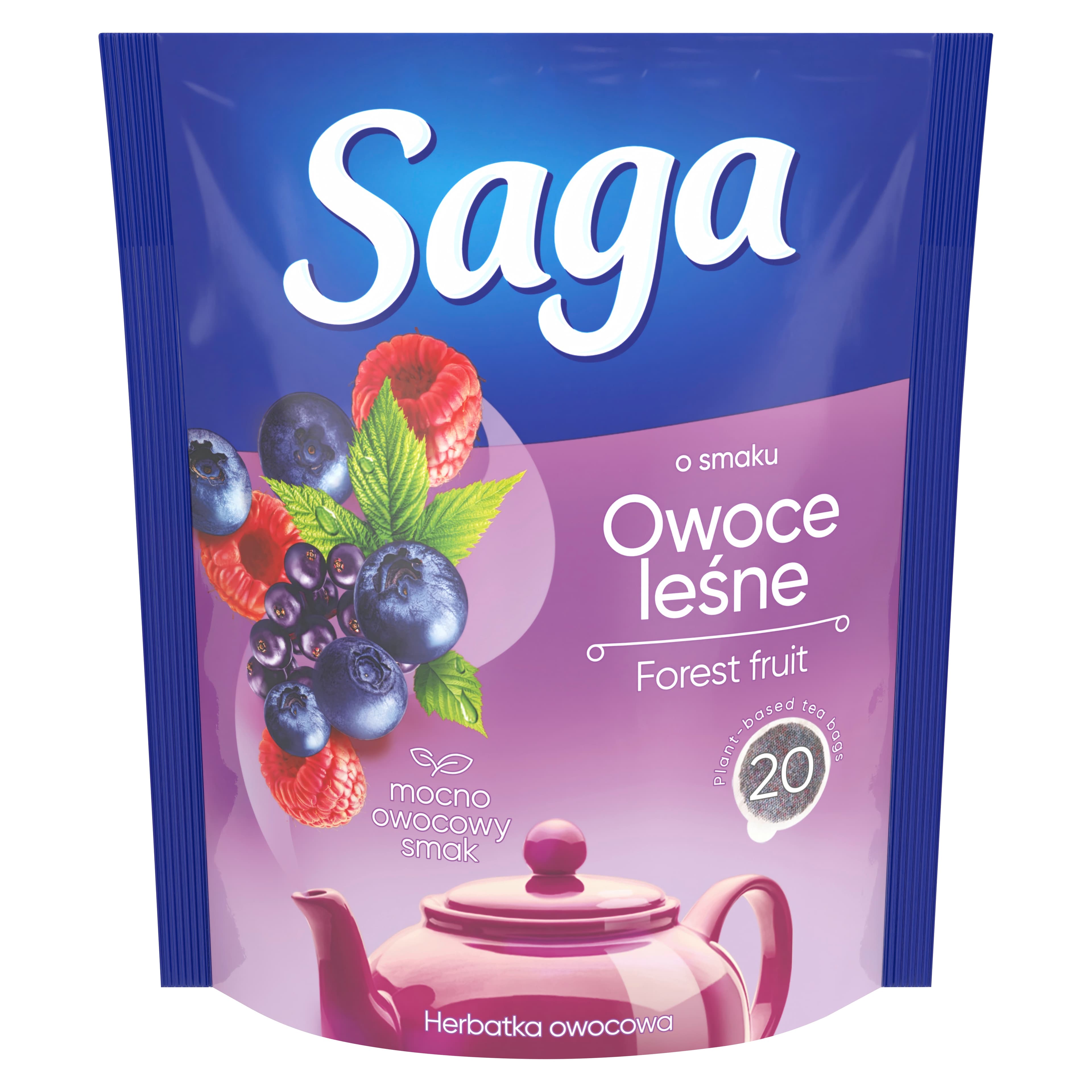 Saga ovocný čaj lesné ovocie 20x1,7g 34 g
