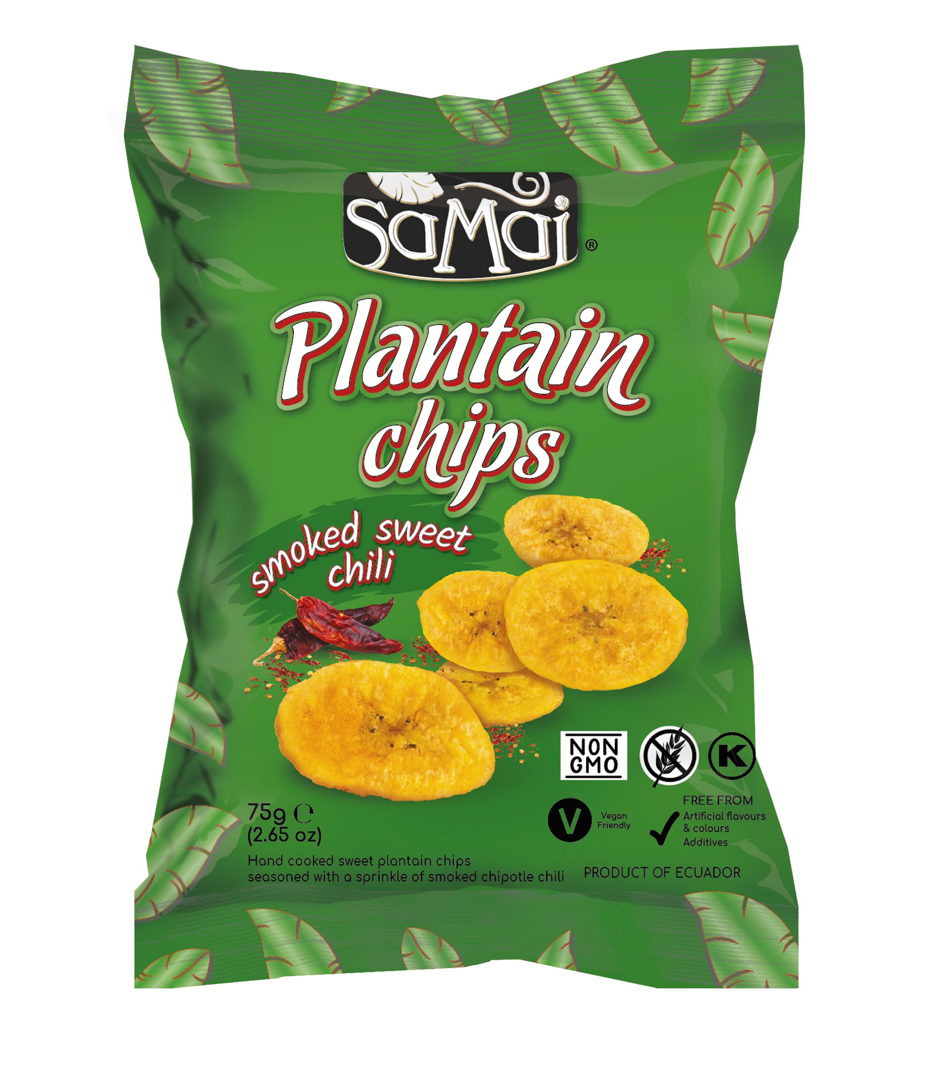 Samai Banánové Lupienky s Údenou Čili Príchuťou 75 g