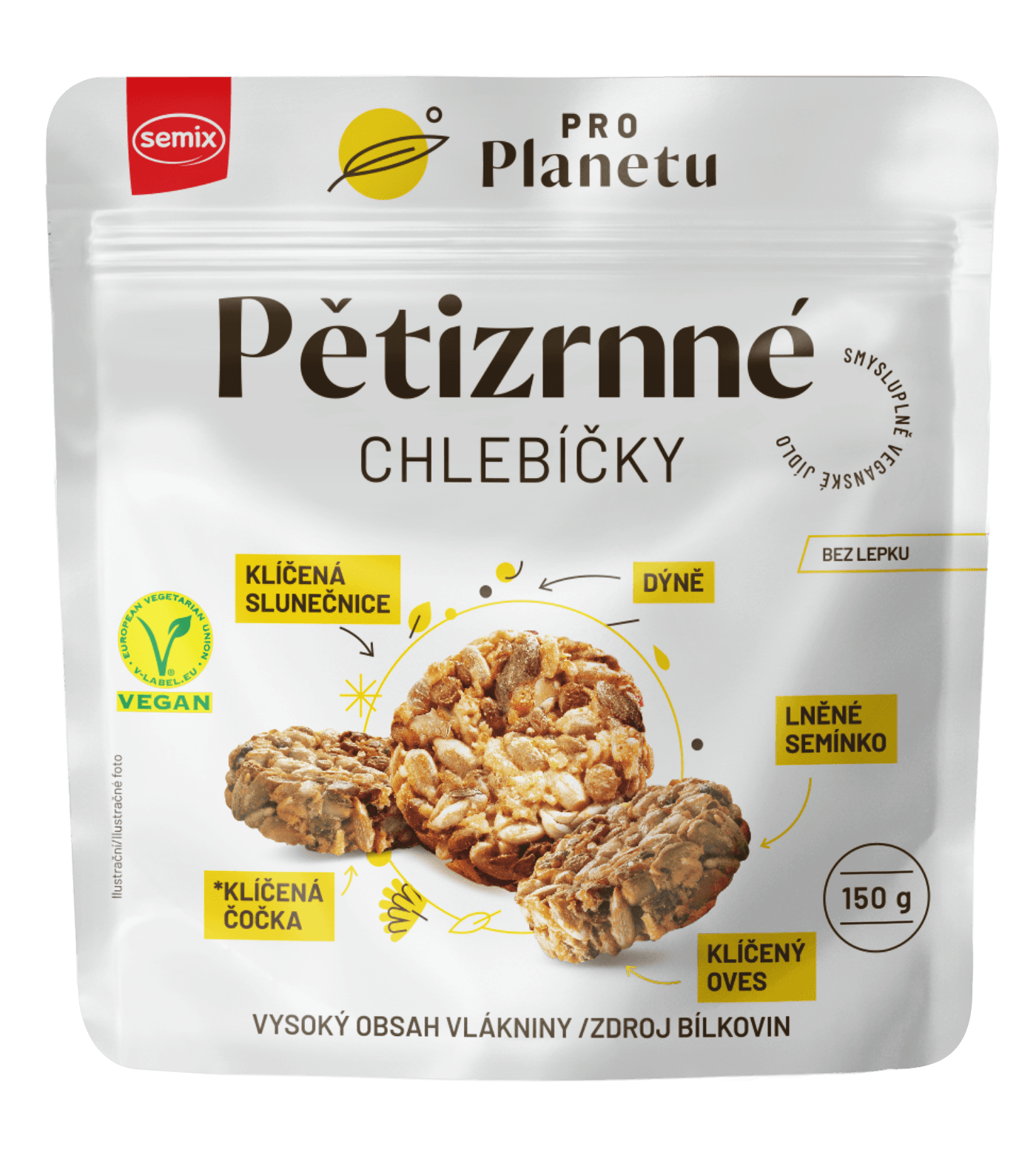 Semix 5 obilných klíčených müsli tyčiniek 150 g
