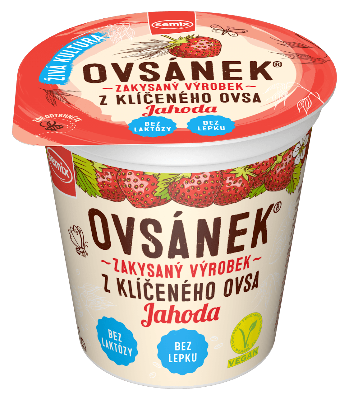 Semix ovsený vegánsky jogurt s príchuťou jahody 160 g