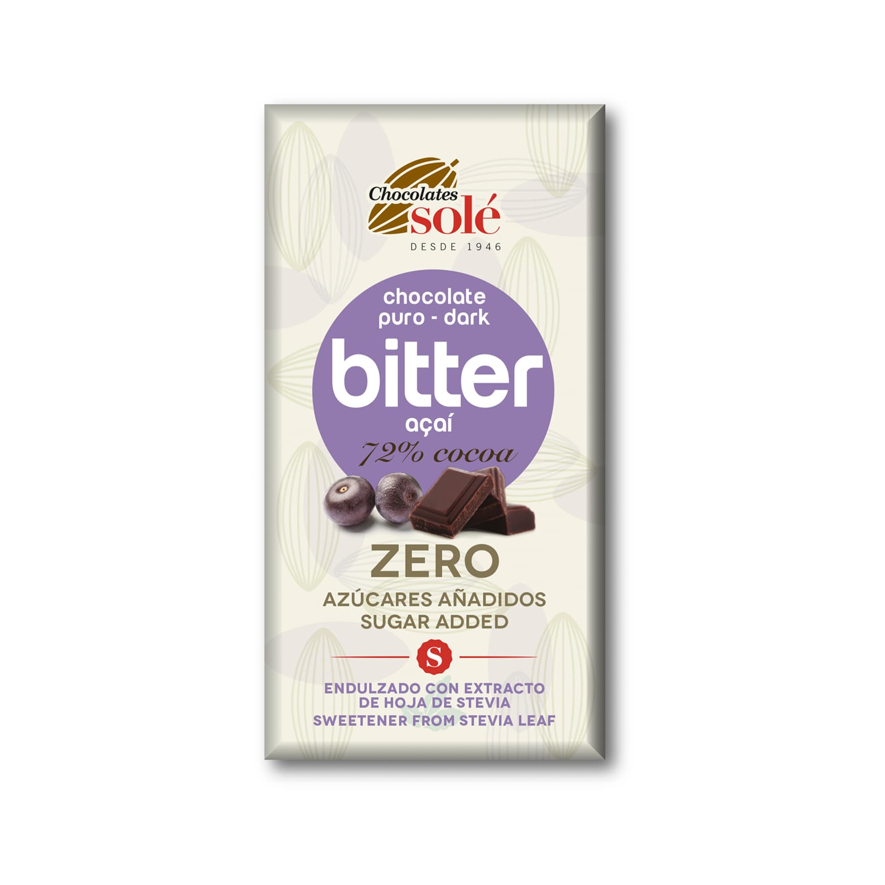 Sole bio zero horká čokoláda 72% keto s acai bobuľami 100 g