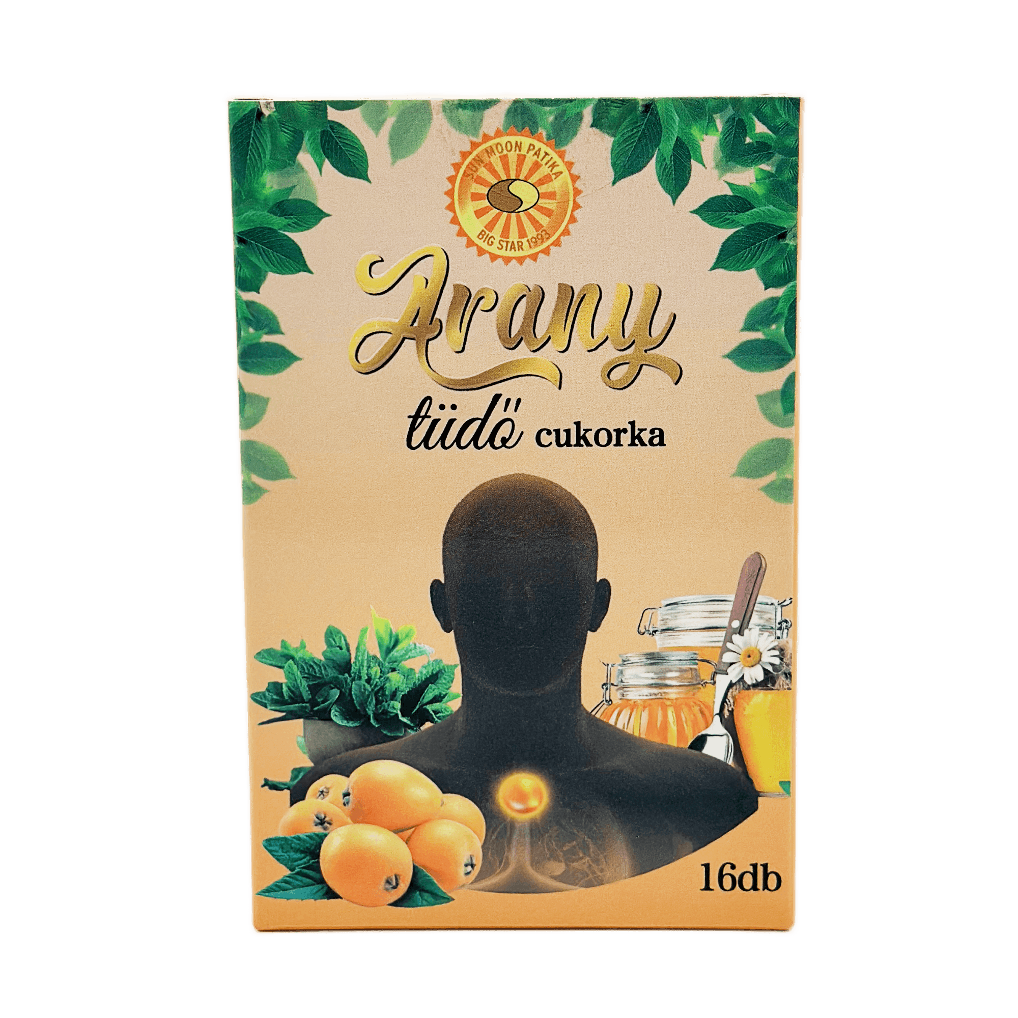 Sun Moon zlaté pľúcne cukríky 16 ks