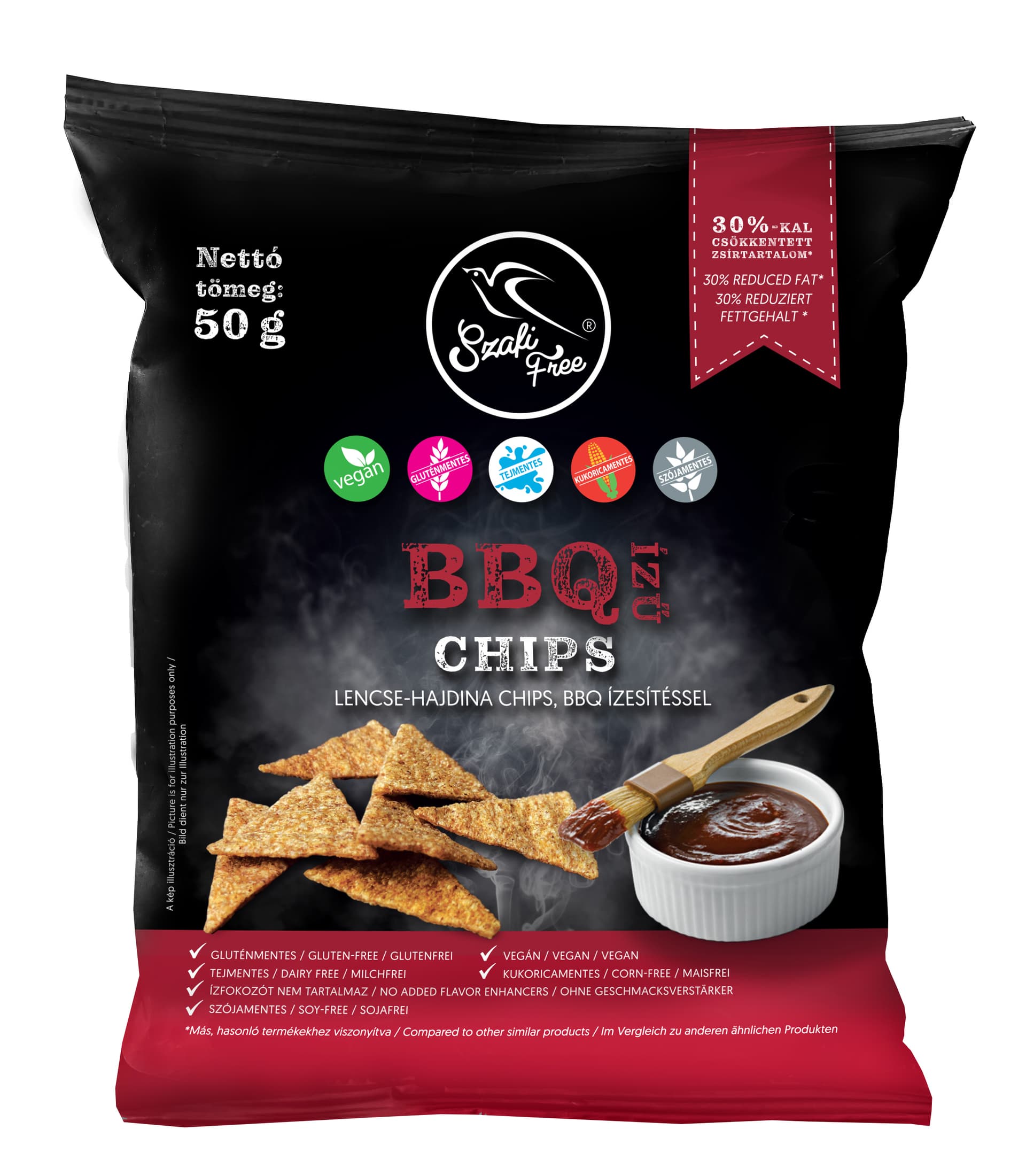 Szafi Free bezgluténové BBQ chipsy 50 g