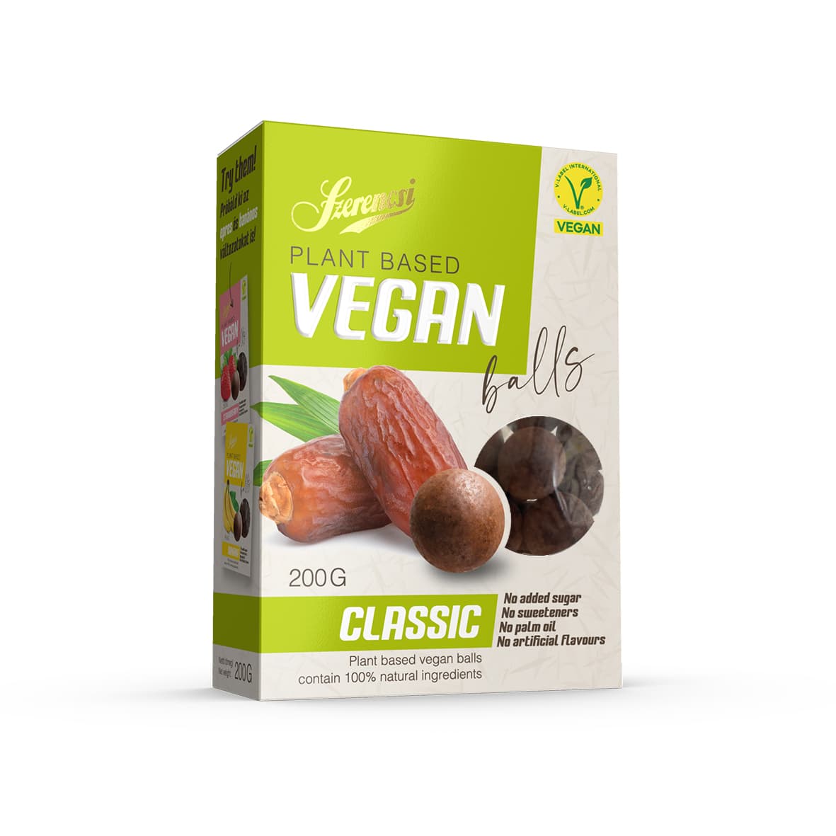 Szerencsi vegan balls datlové gule classic 200 g