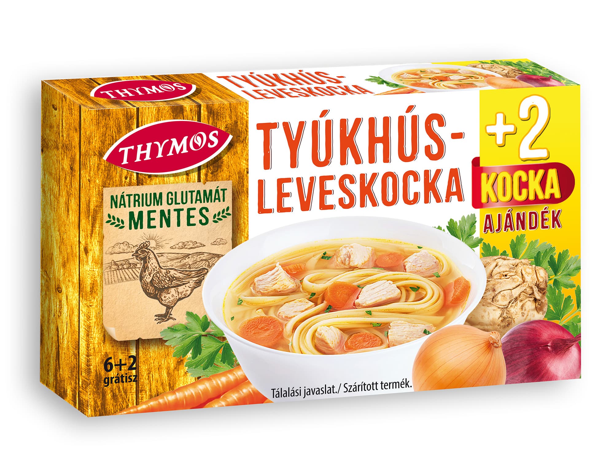 Thymos bujónová kocka bez mäsa, 6+2 grátis 80 g