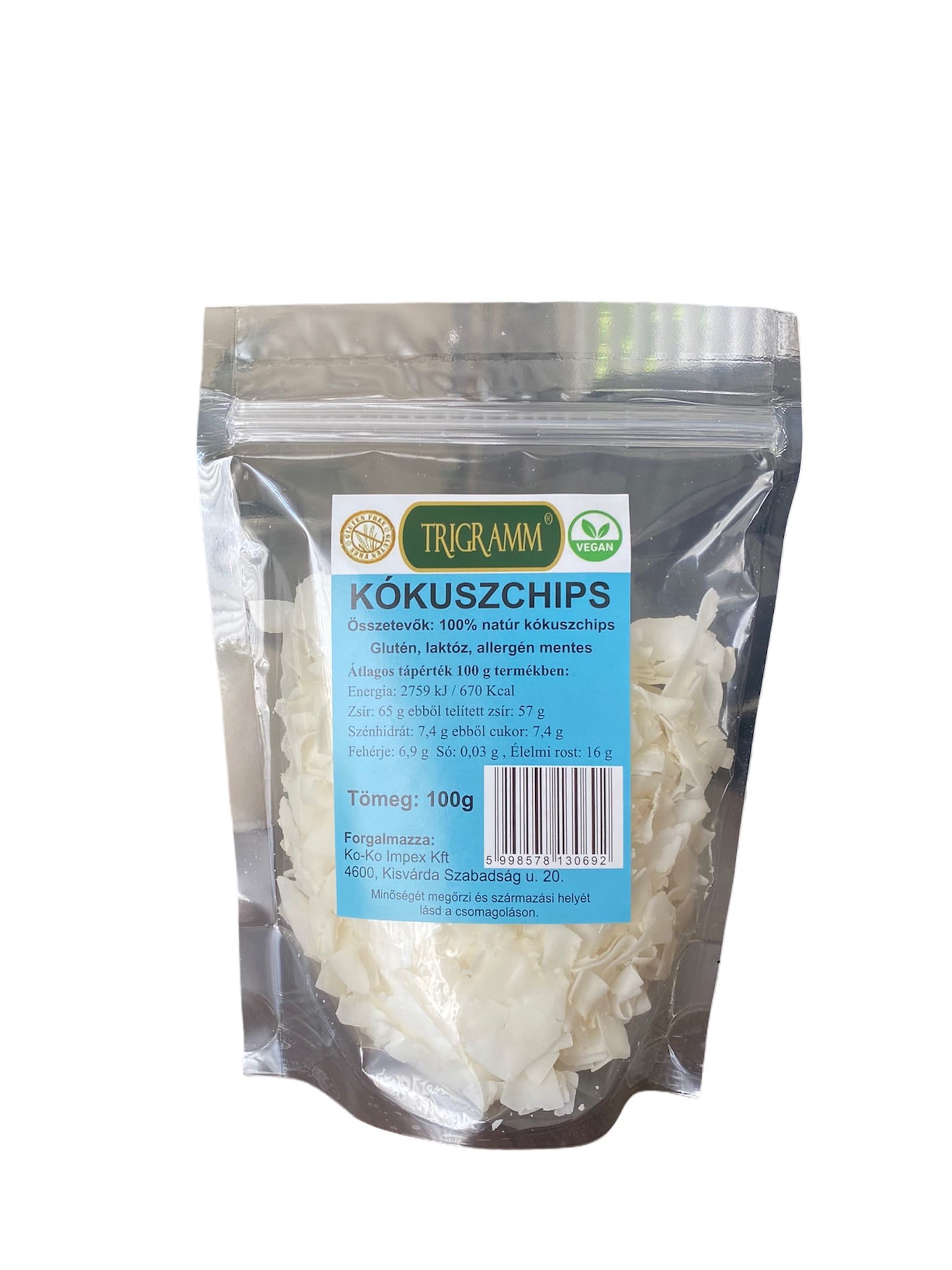 Trigramm chrumkavé kokosové lupienky 100 g
