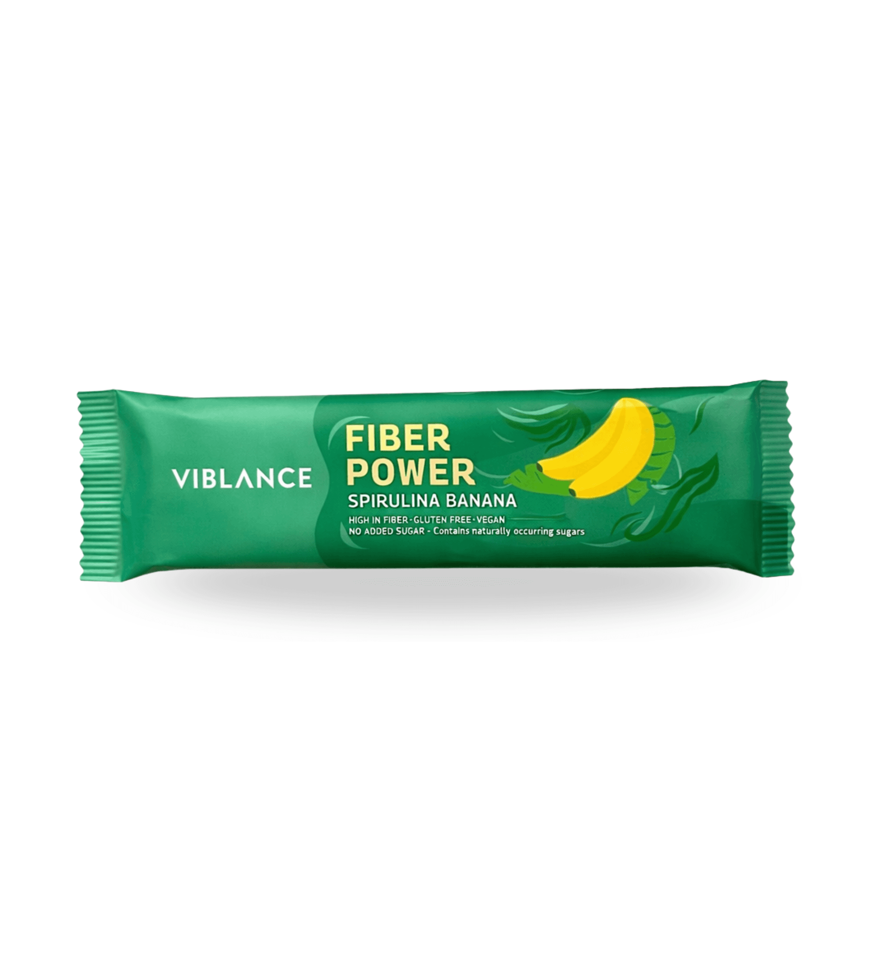 Viblance fiber power bar banán & spirulina 40 g