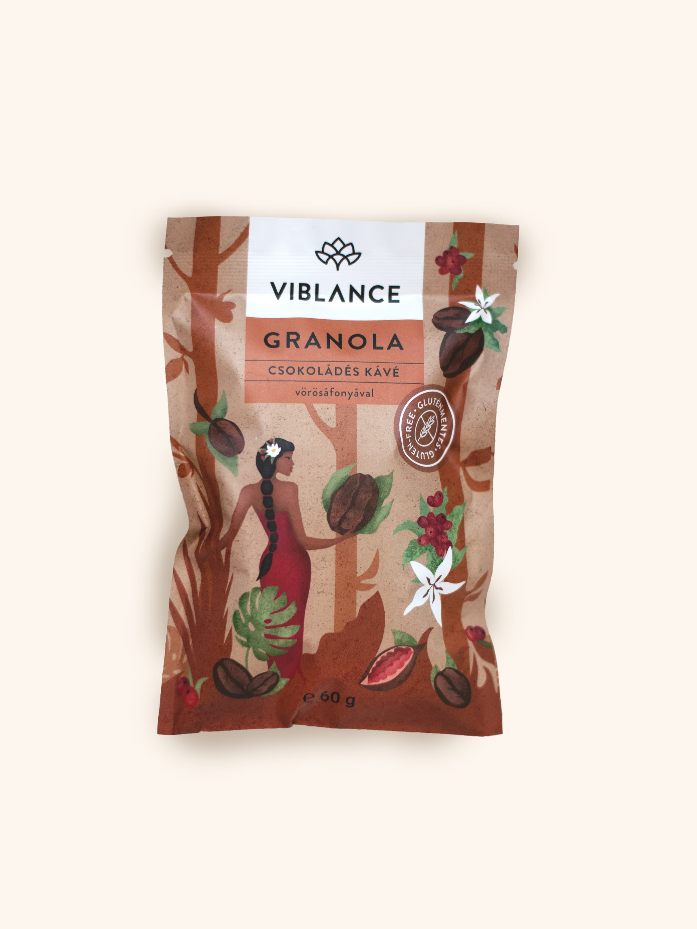 Viblance Gurmánska Granola s čokoládou a kávou 60 g