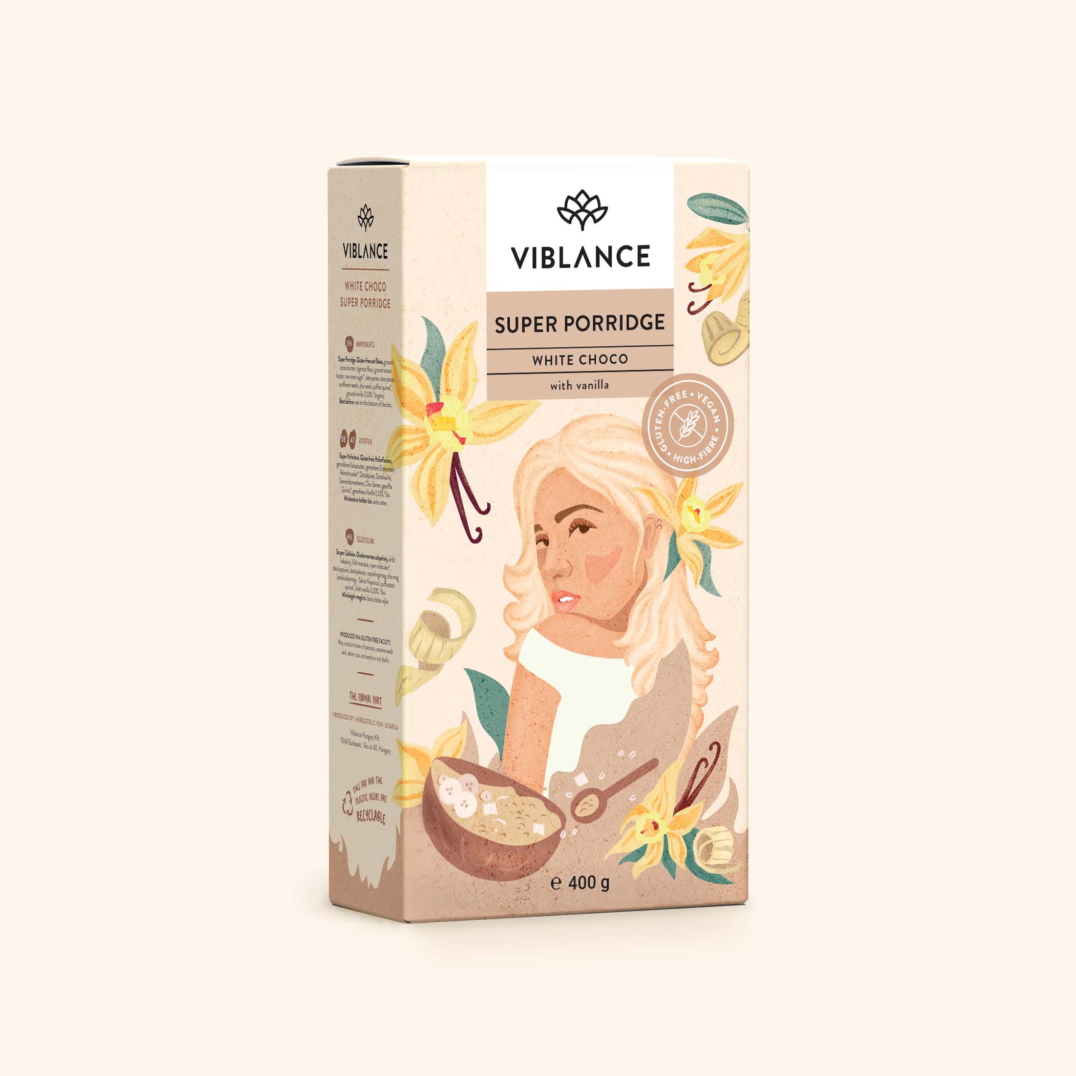 Viblance superkaša biela čokoláda s vanilkou 400 g