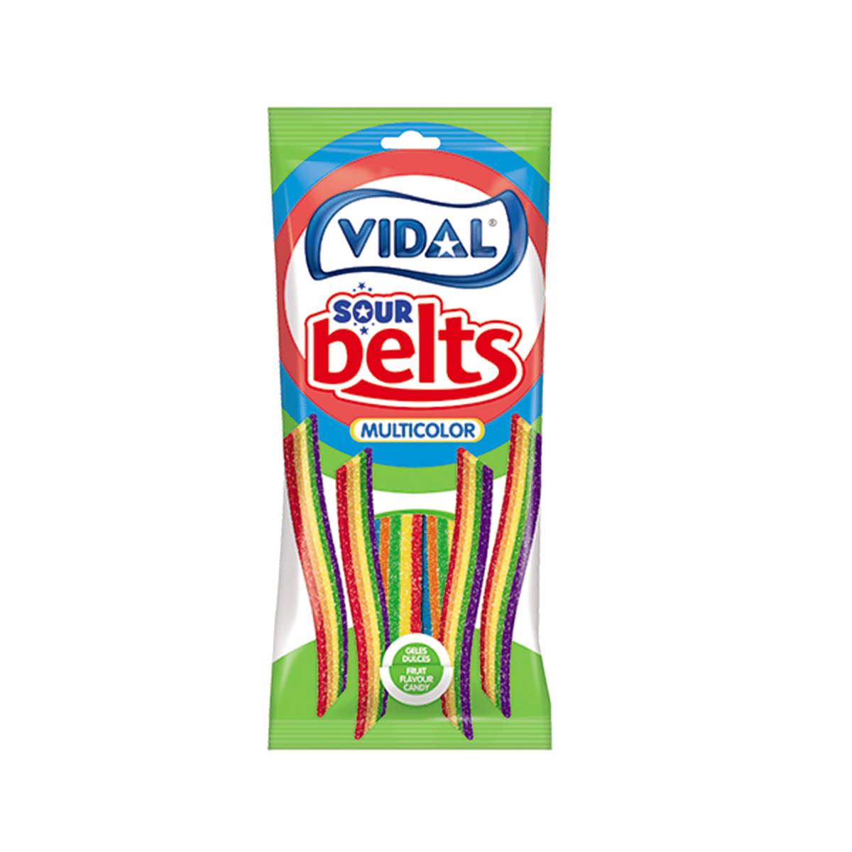 Vidal gumové cukríky sour rainbow pásky 90 g