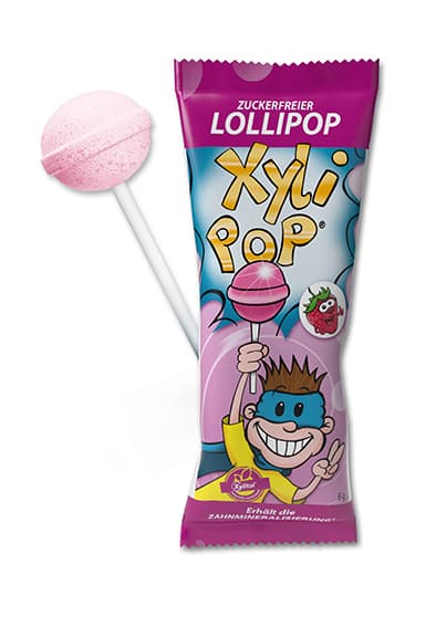 Miradent Xylipop Jahodová Lízanka na dentálnu starostlivosť 6 g - 94144