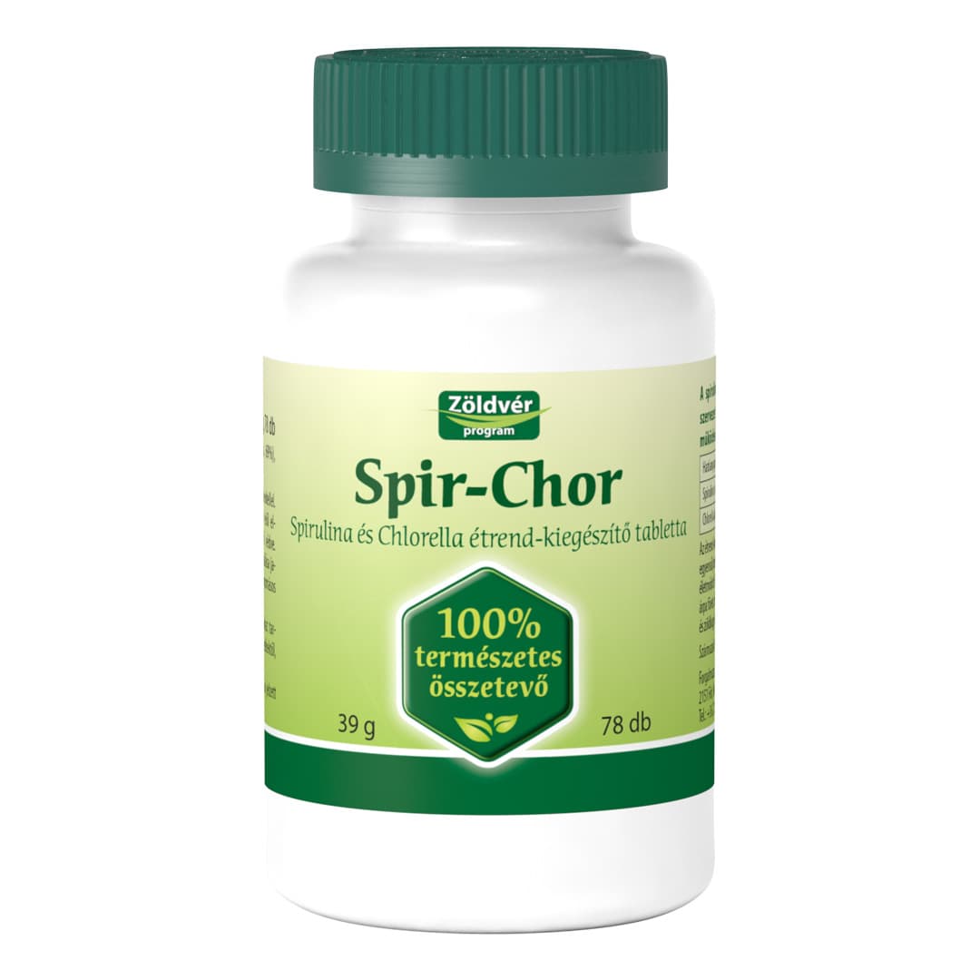 Zelená krv spir-chor riasy tablety 100% 60+18ks 78 ks