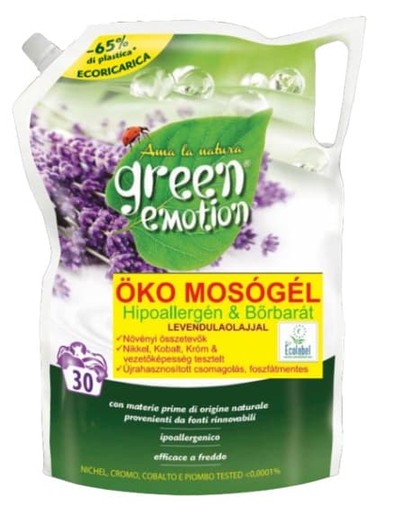 Green Emotion ekologický prací gél s levanduľovou vôňou, náplň 1500 ml