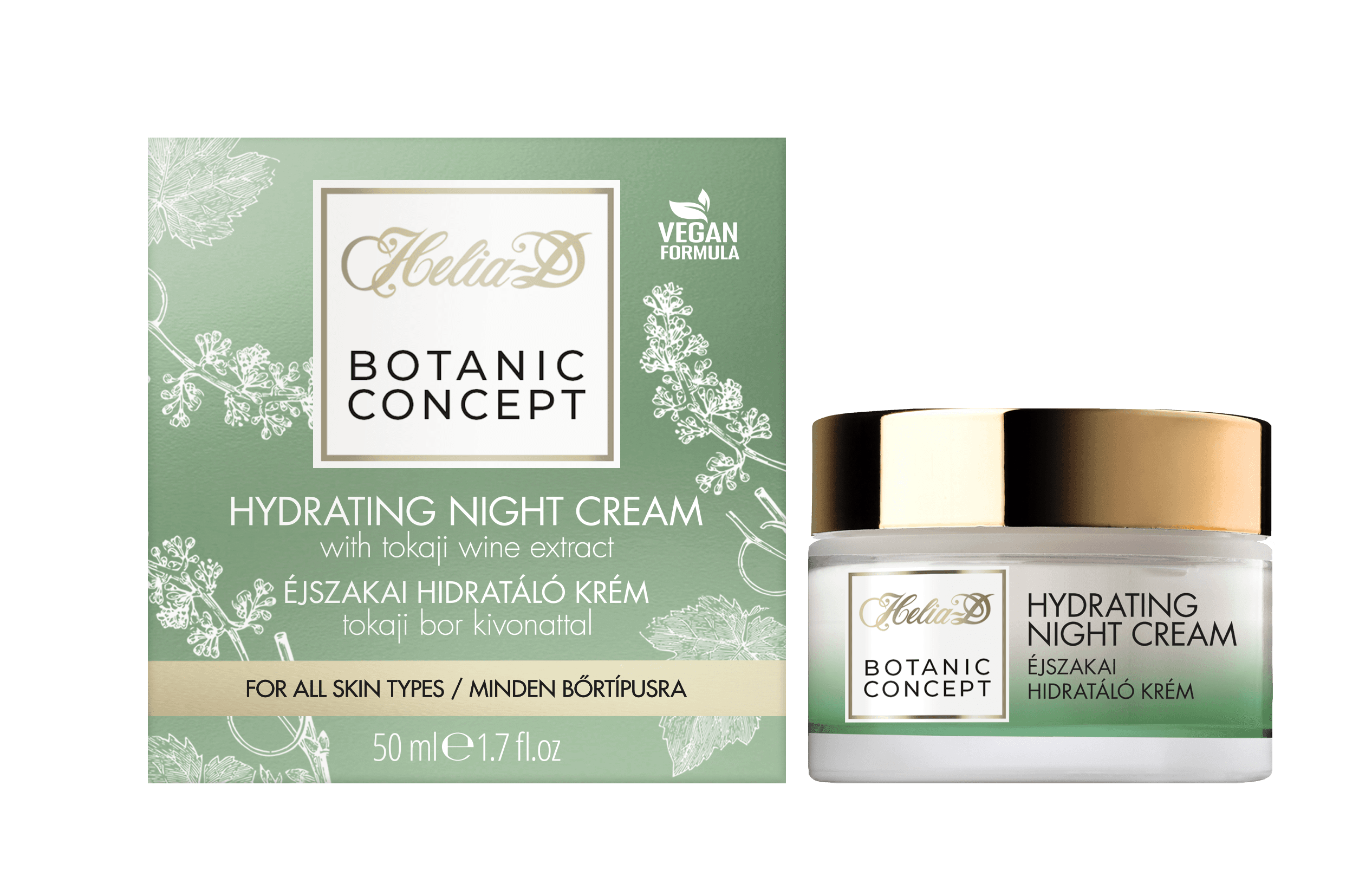 Helia-D Botanic Concept hydratačný nočný krém s extraktom z tokajského vína 50 ml - 88461