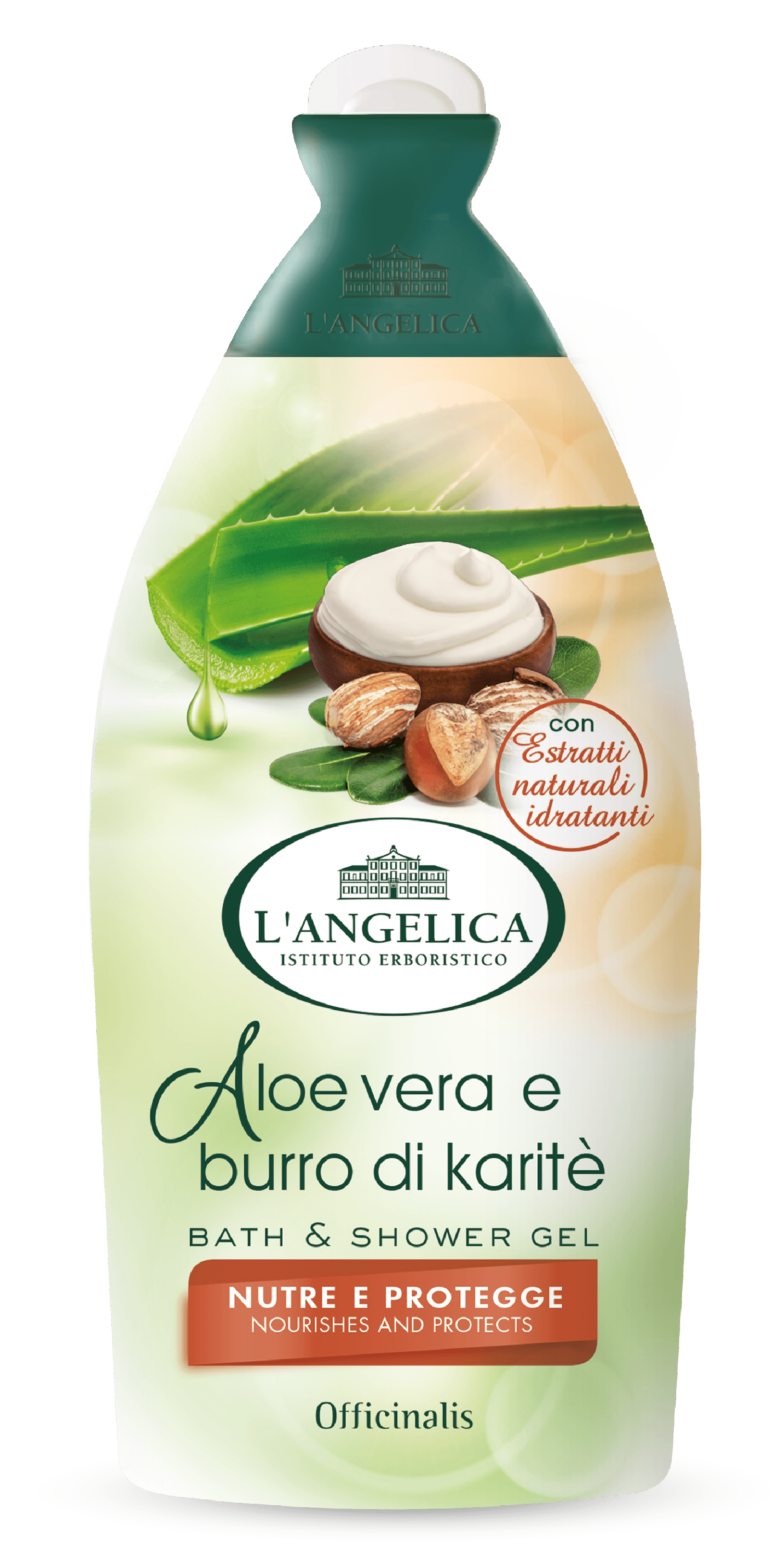 L'Angelica pena a sprchový gél s aloe vera a bambuckým maslom 500 ml - 81558