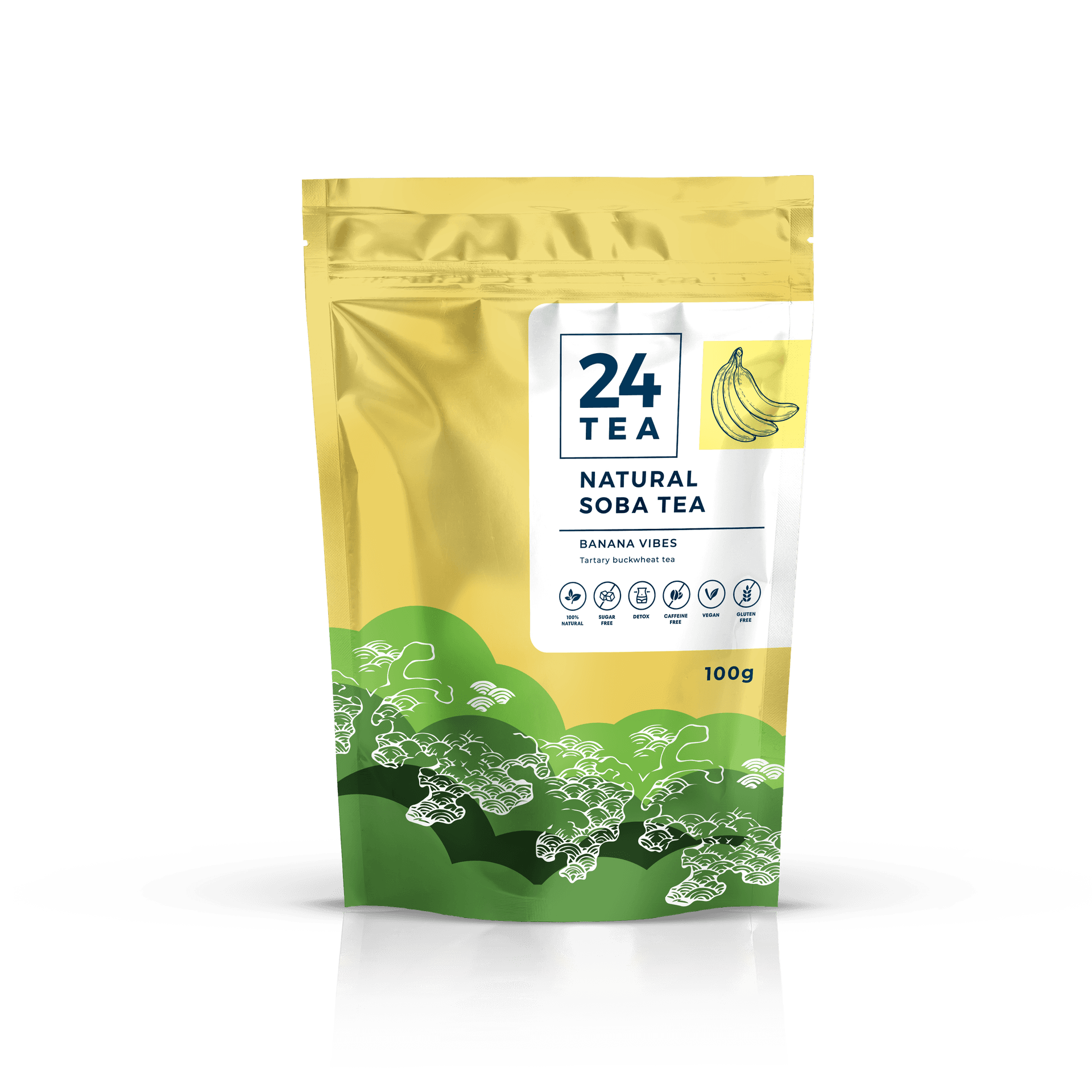 24tea banánové vibrácie pohánkový čaj 100 g
