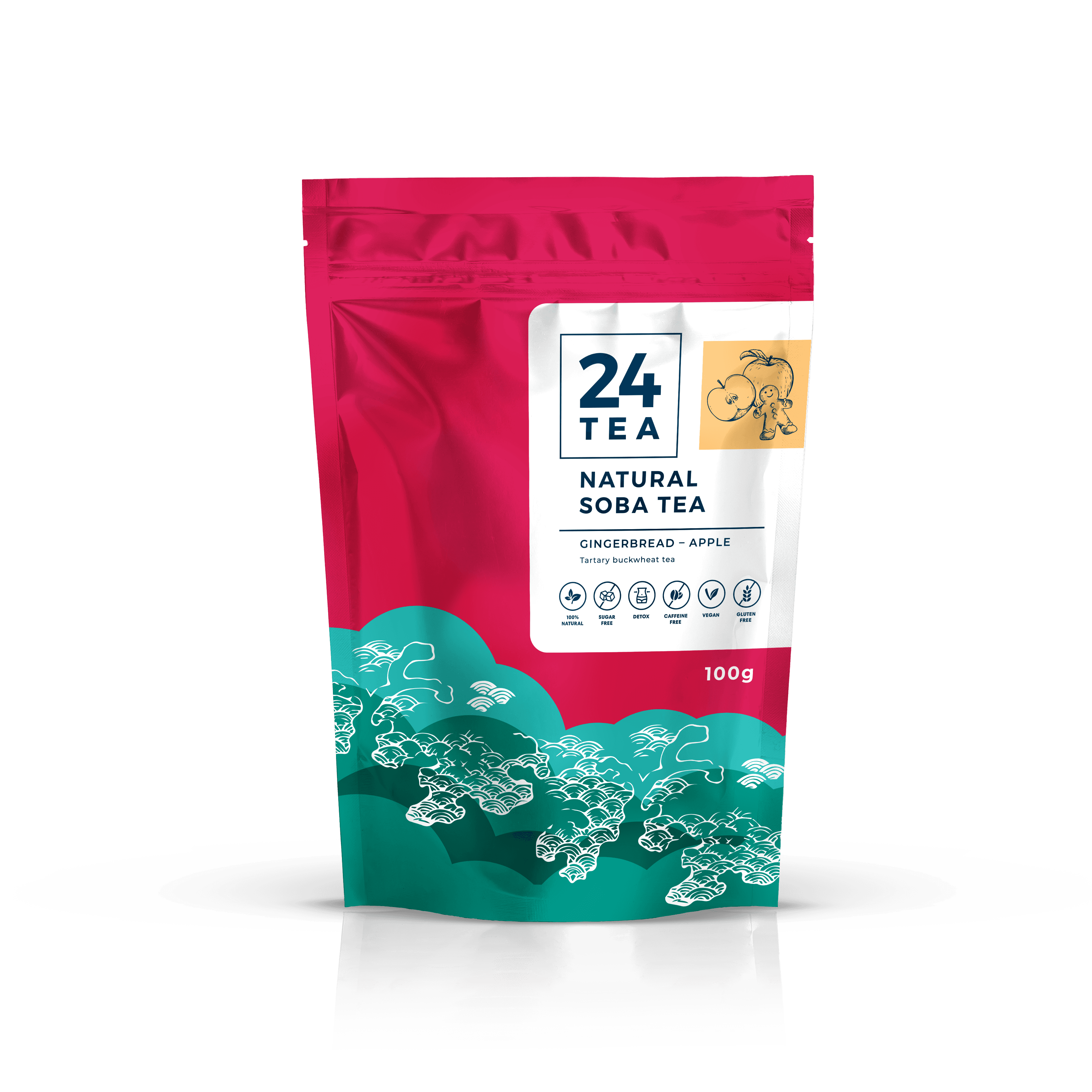 24teá gingerbread-apple soba tea jablko-mliečny koláč hajdina tea 100 g