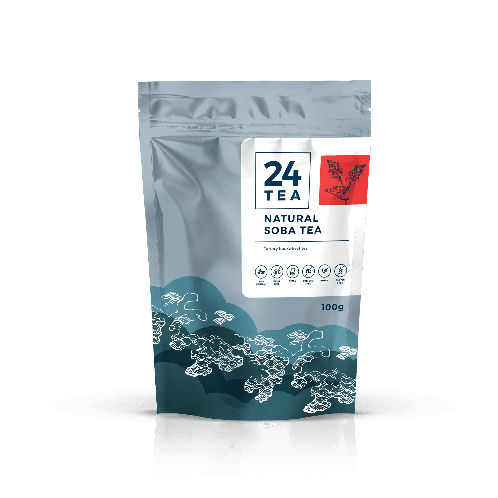 24tea natural soba tea prírodný pohánkový čaj 100 g