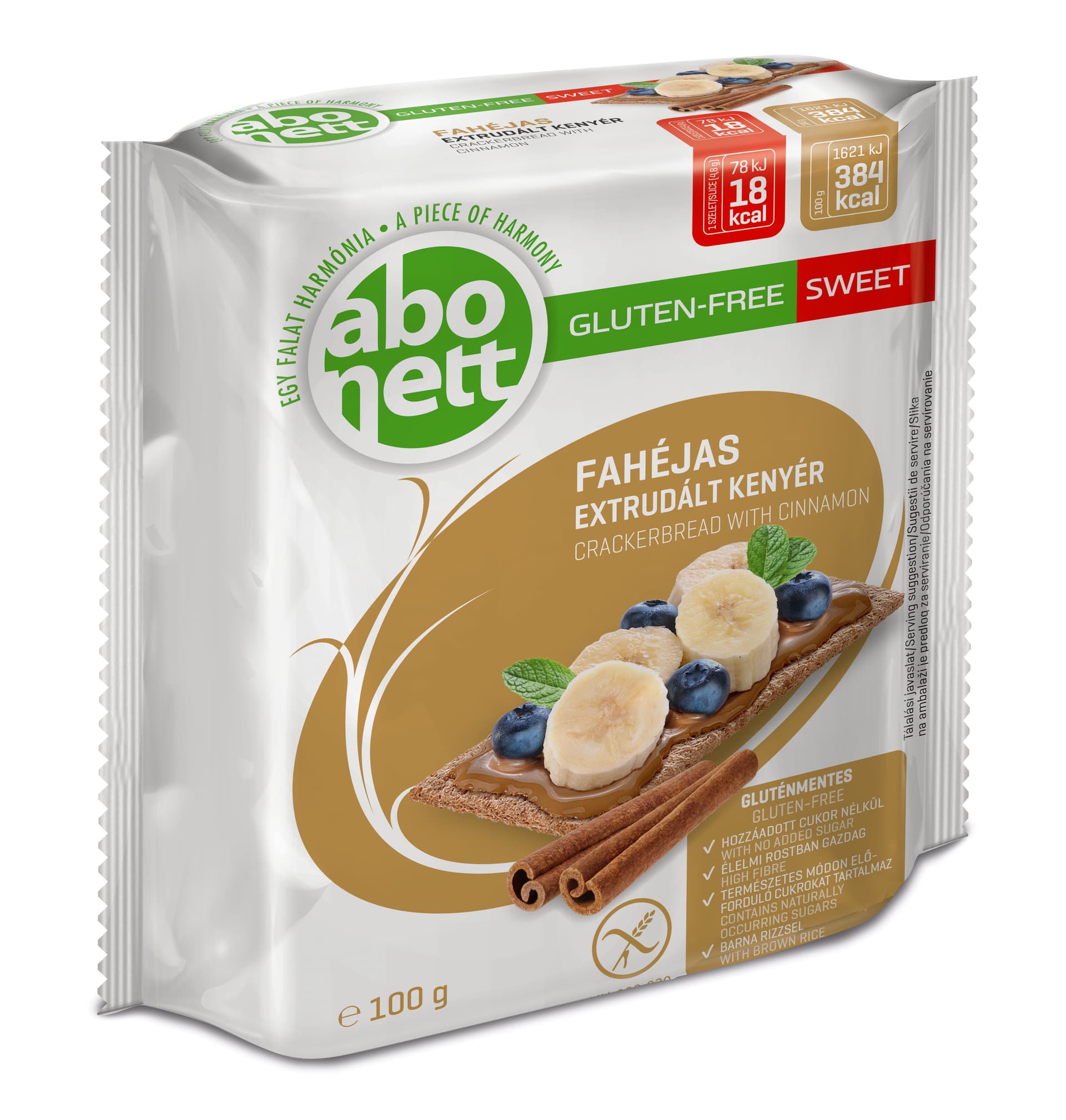 Abonett extrudovaný chlieb so škoricovou príchuťou 100 g
