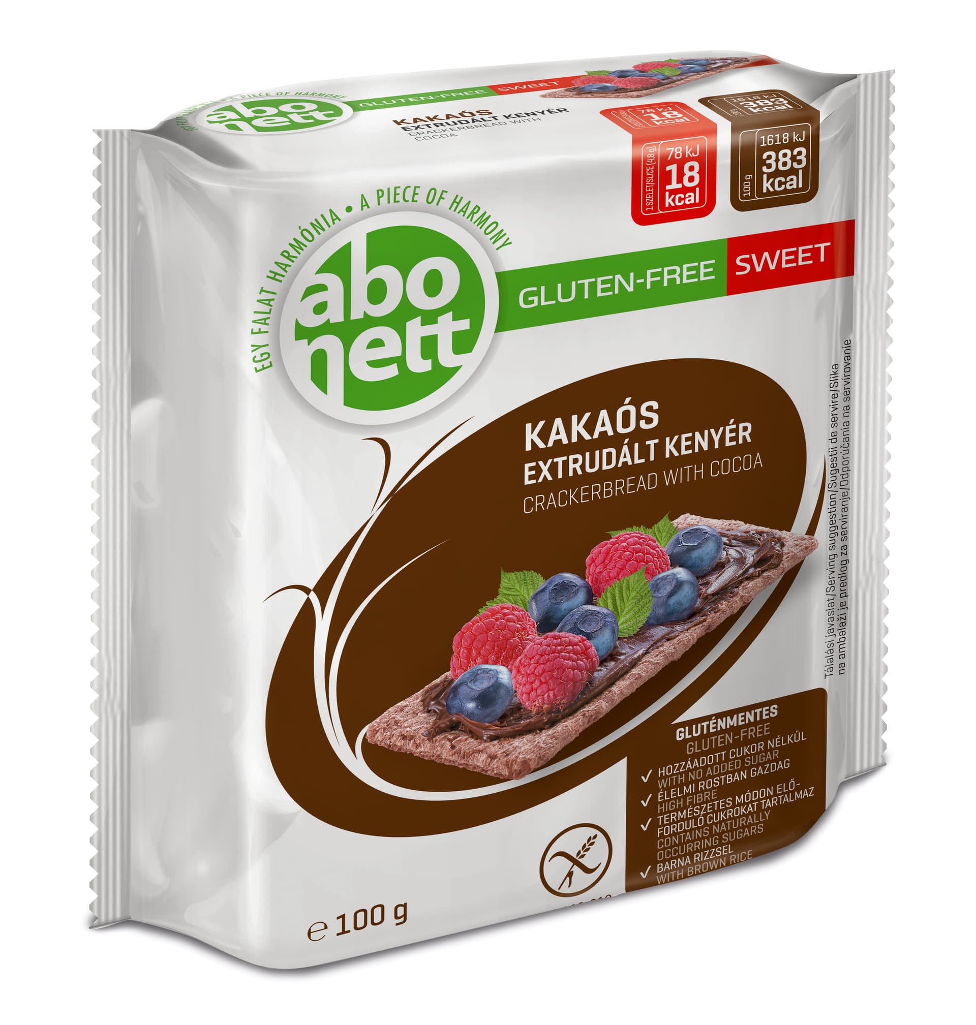 Abonett kakaový extrudovaný chlieb 100 g
