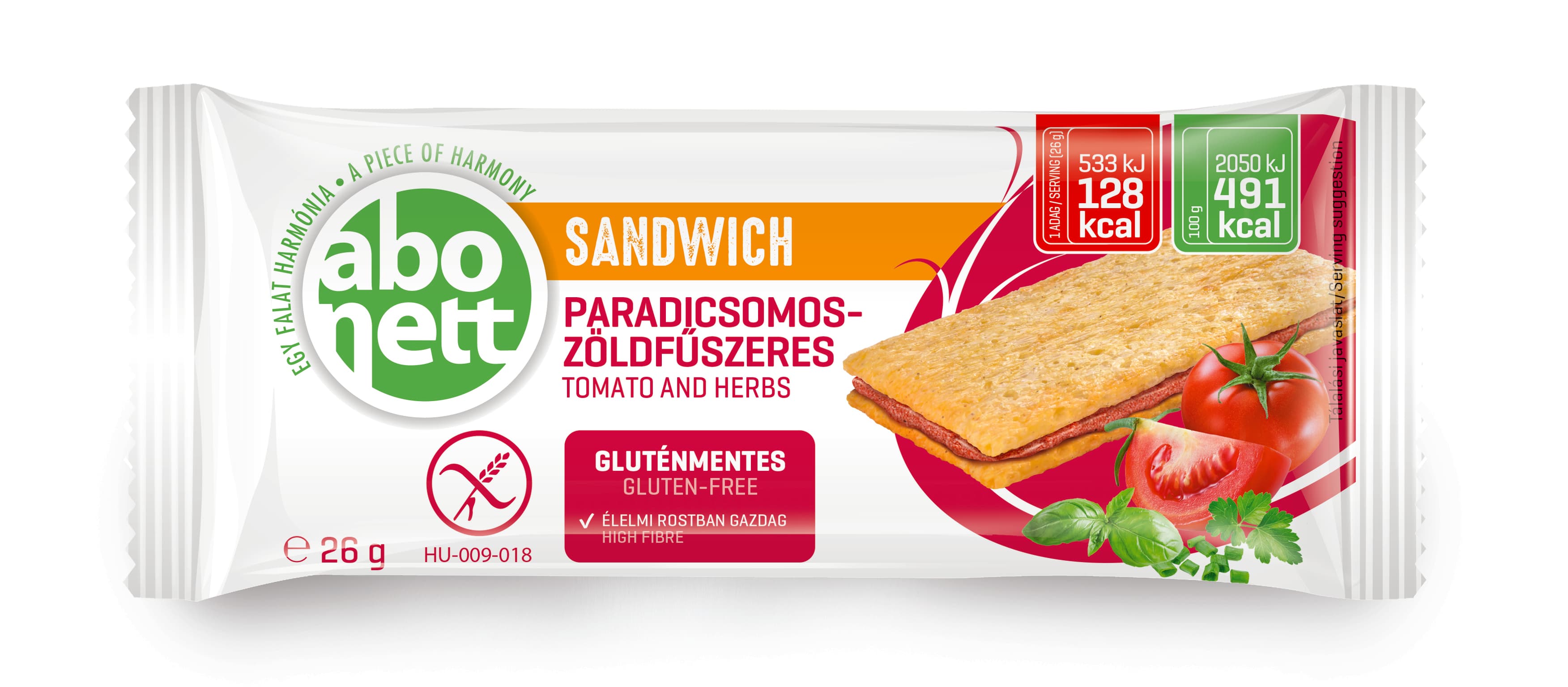 Abonett paradajkovo-bylinkový sendvič 26 g