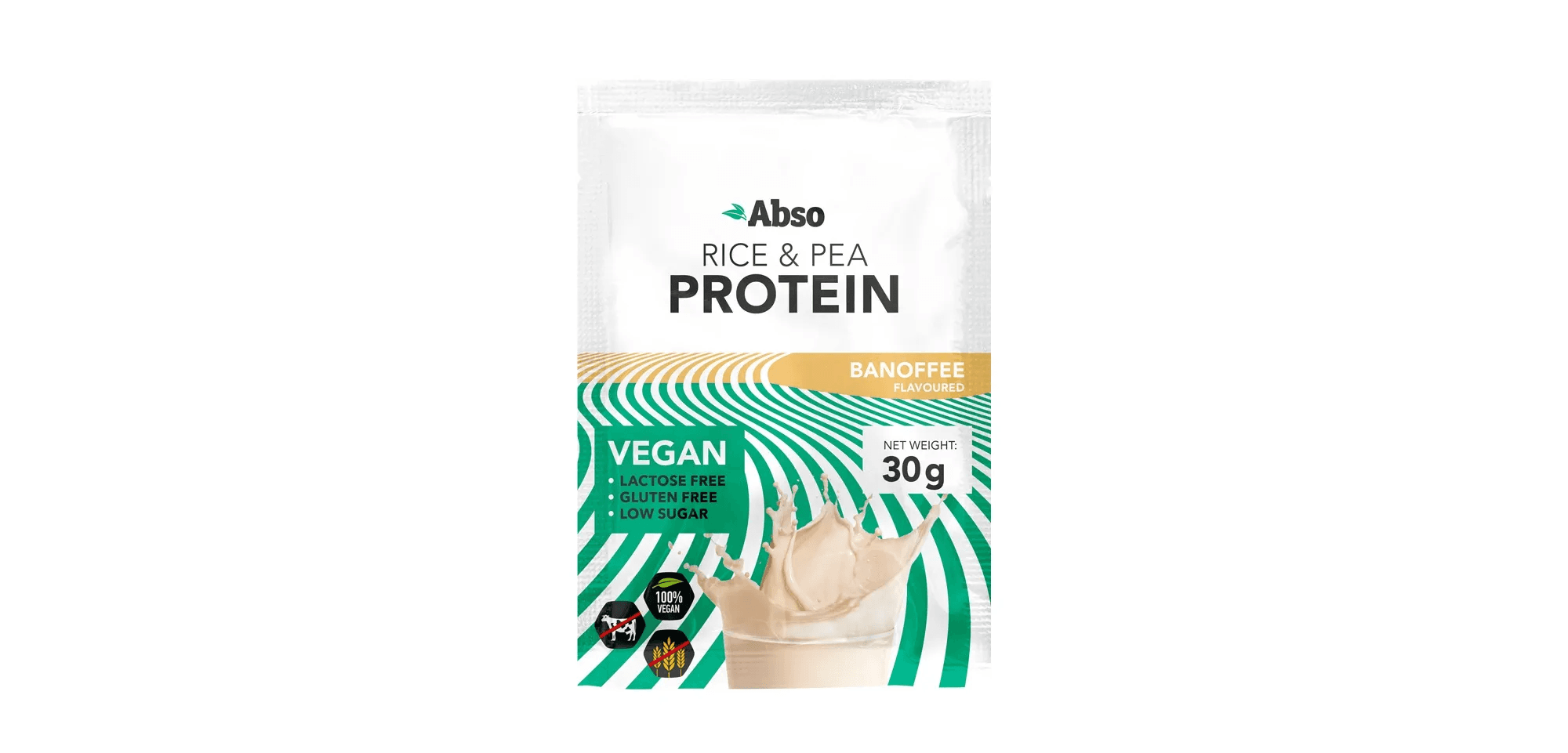 Absorice vegán proteínový prášok s príchuťou banoffee 30 g