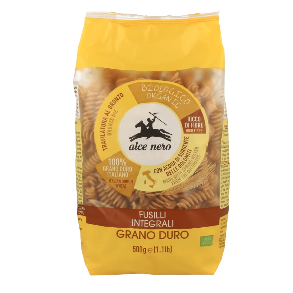 ALCE NERO Bio Celozrnné Fusilli z Tvrdej Pšenice 500 g