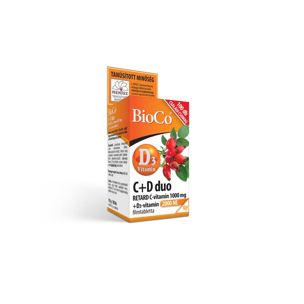 Bioco c+d duo 2000 ne rodinné balenie filmových tabliet 100 ks