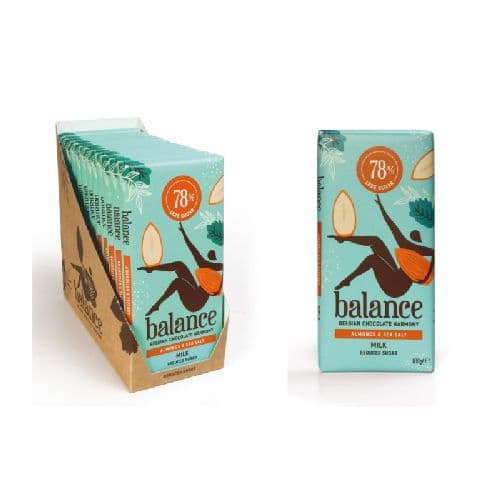 Balance mliečna čokoláda s kúskami mandlí a soli 100 g