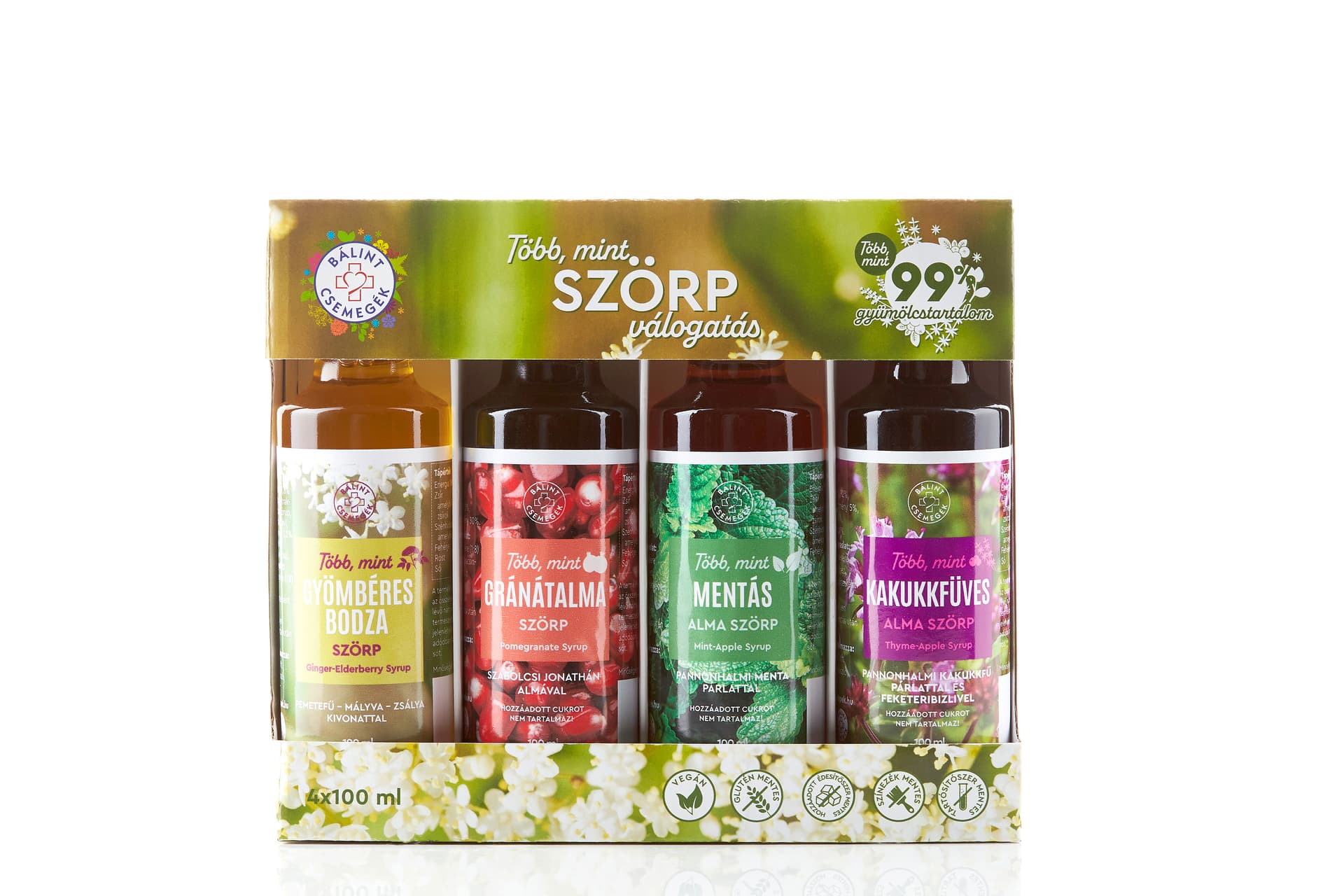 Bálint delikatesy výber viac ako sirup - bezový 4x100ml 400 ml
