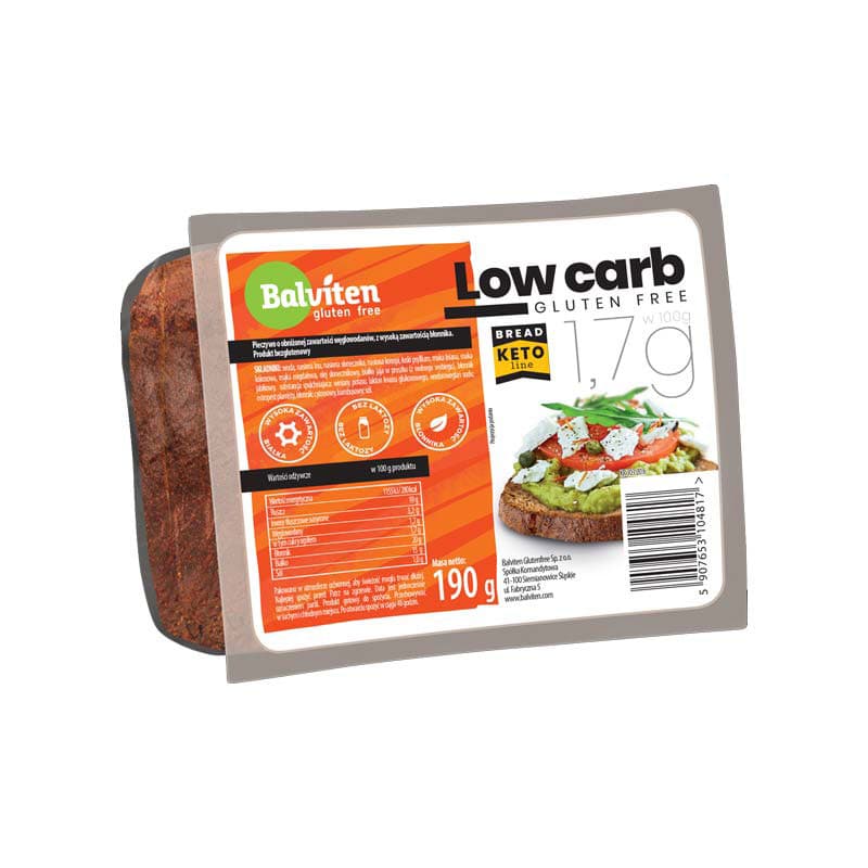 Balviten gluten free low carb cereálny chlieb 190 g